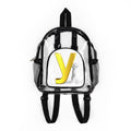 Yellow Letter Y Clear Stadium Backpack | Transparent Book Bag, School Safety Clear Pack