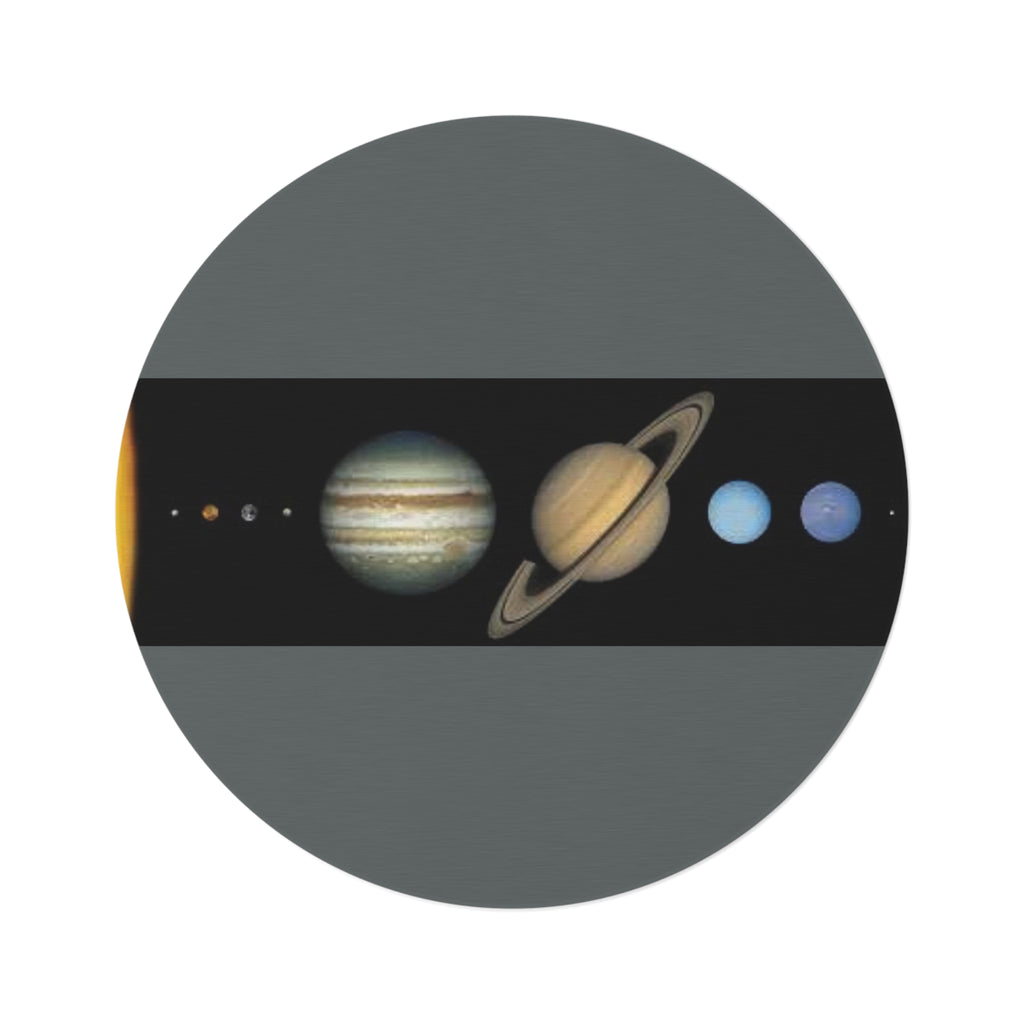 Solar System Planets Round Rug | Planetary Space Floor Mat