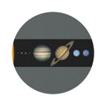 Solar System Planets Round Rug | Planetary Space Floor Mat