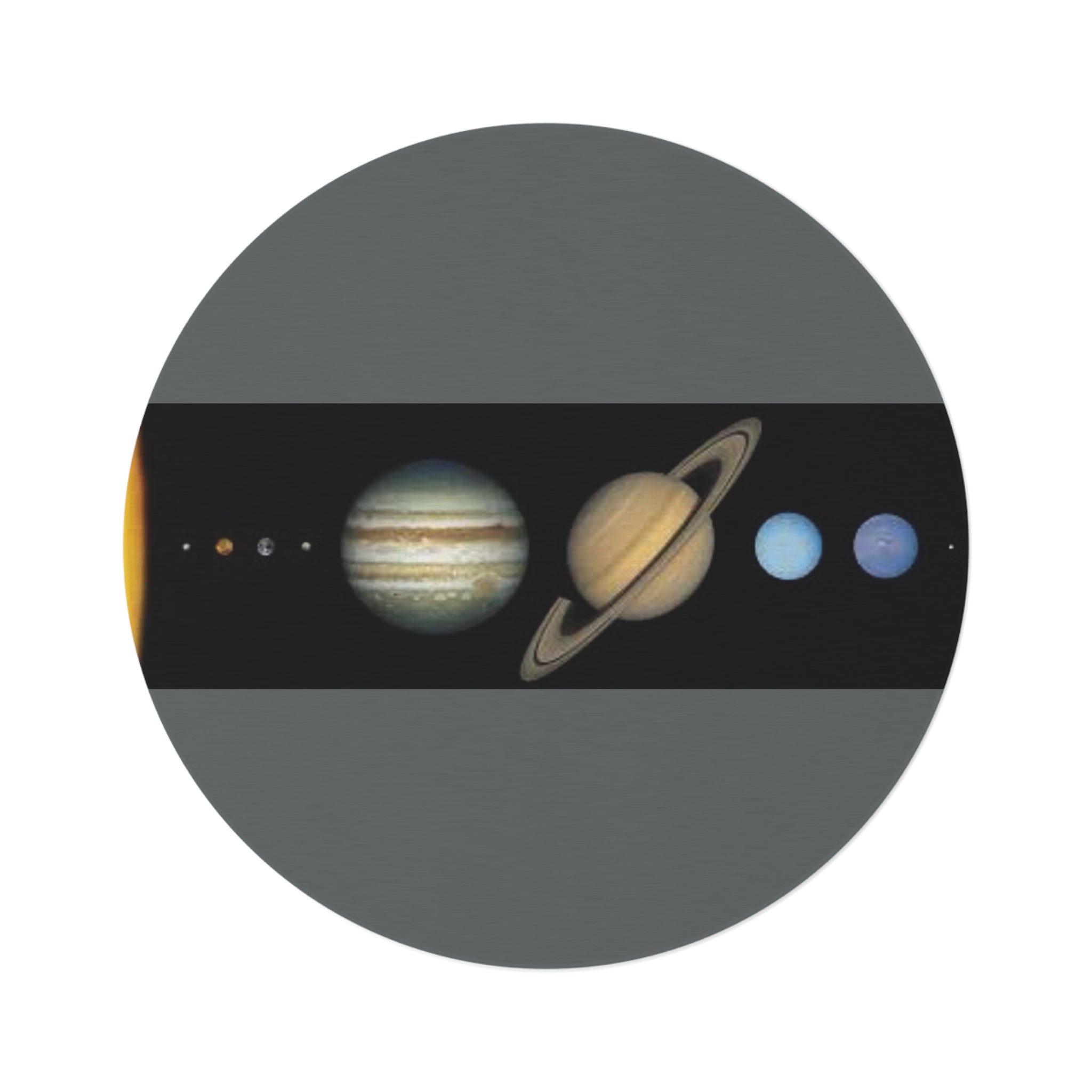 Solar System Planets Round Rug | Planetary Space Floor Mat