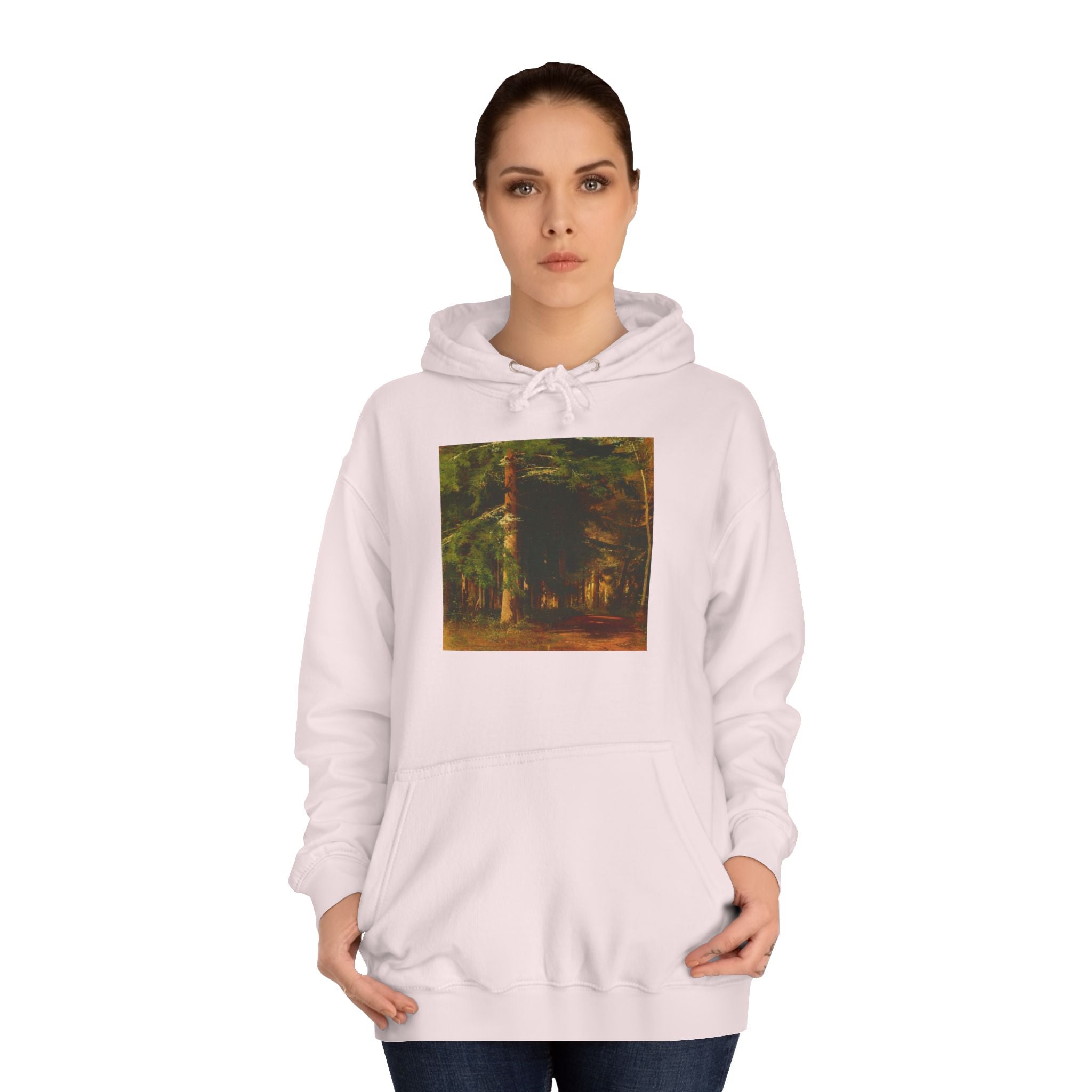 Forest Painting Hoodie | Vintage Woodland Trees Sweatshirt