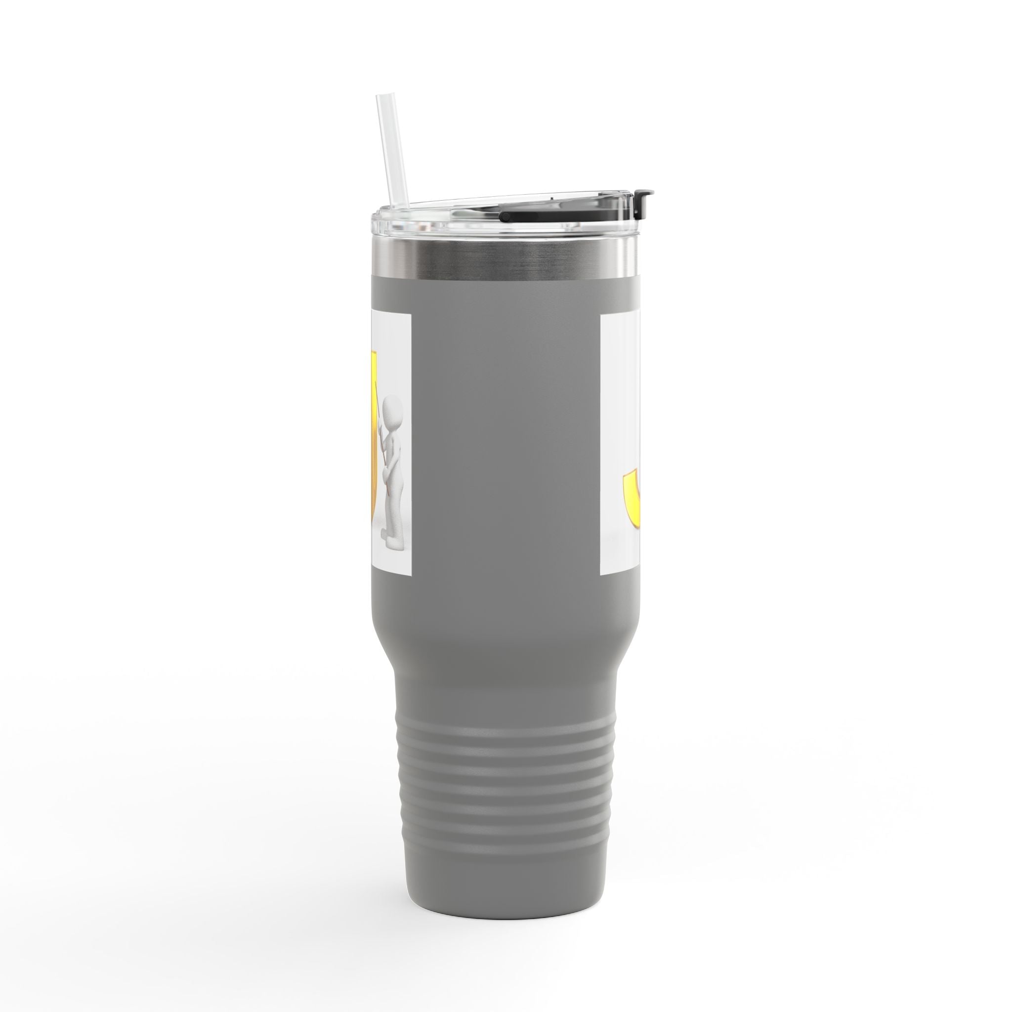 Gold Letter J Initial Travel Mug | 40oz Insulated Tumbler