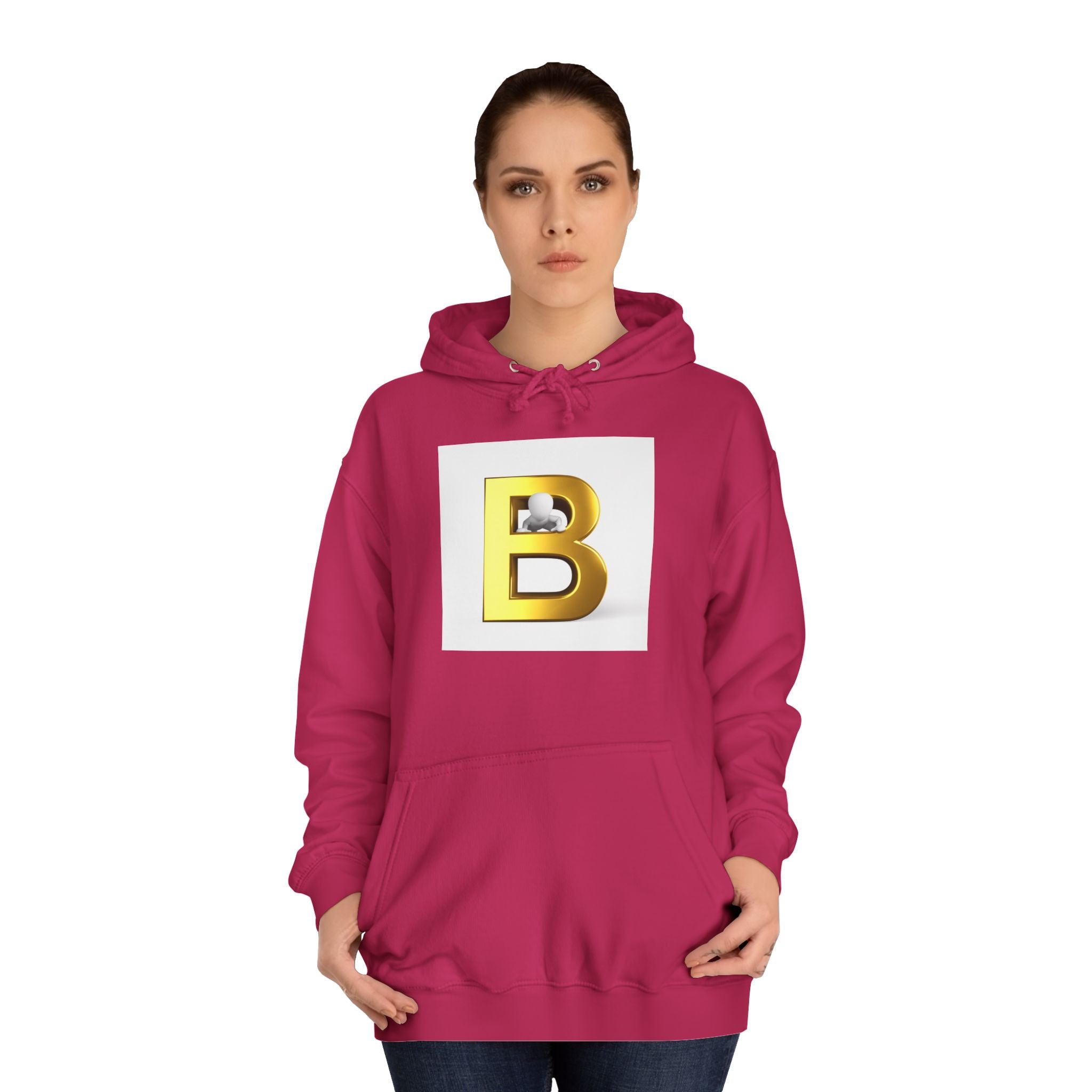 Gold Letter B Hoodie | Monogram Initial Sweatshirt