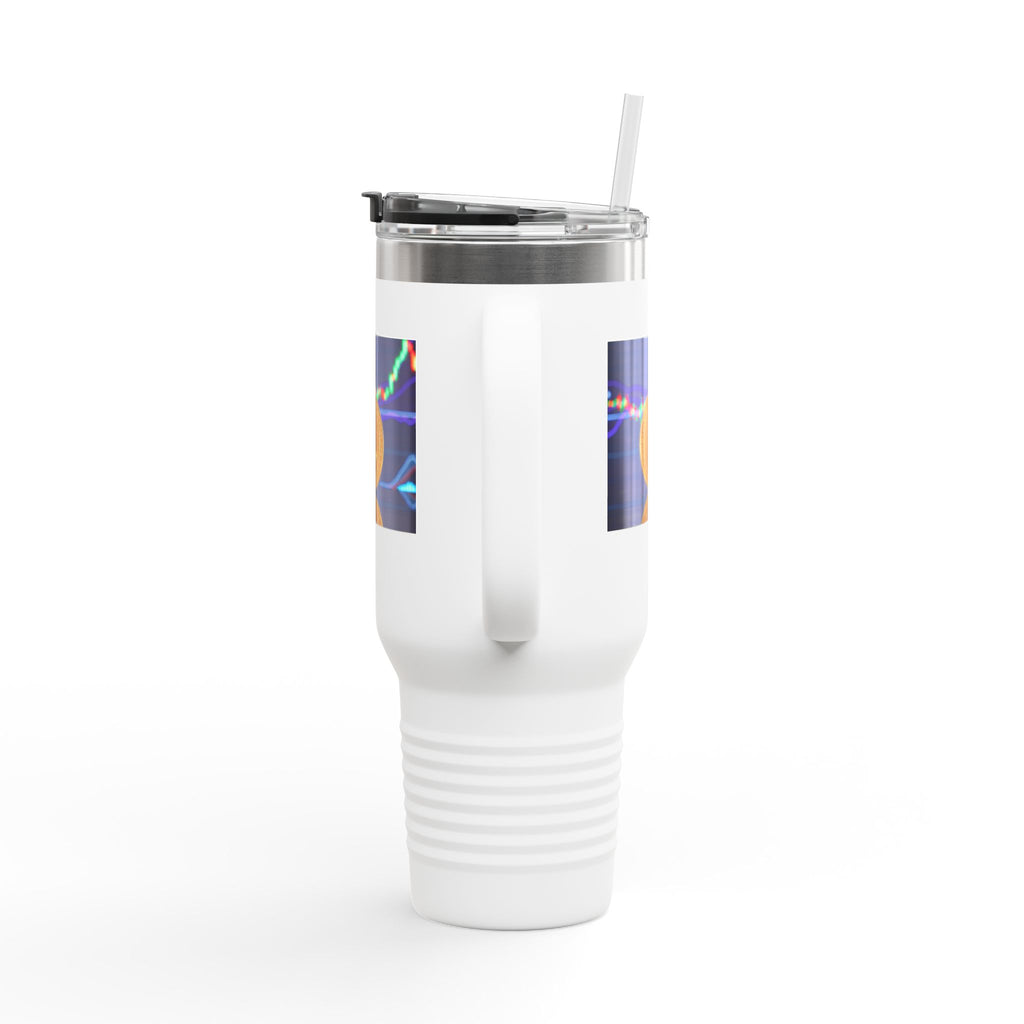 Litecoin Crypto Coin with Price Chart Tumbler | 40oz Insulated Travel Mug