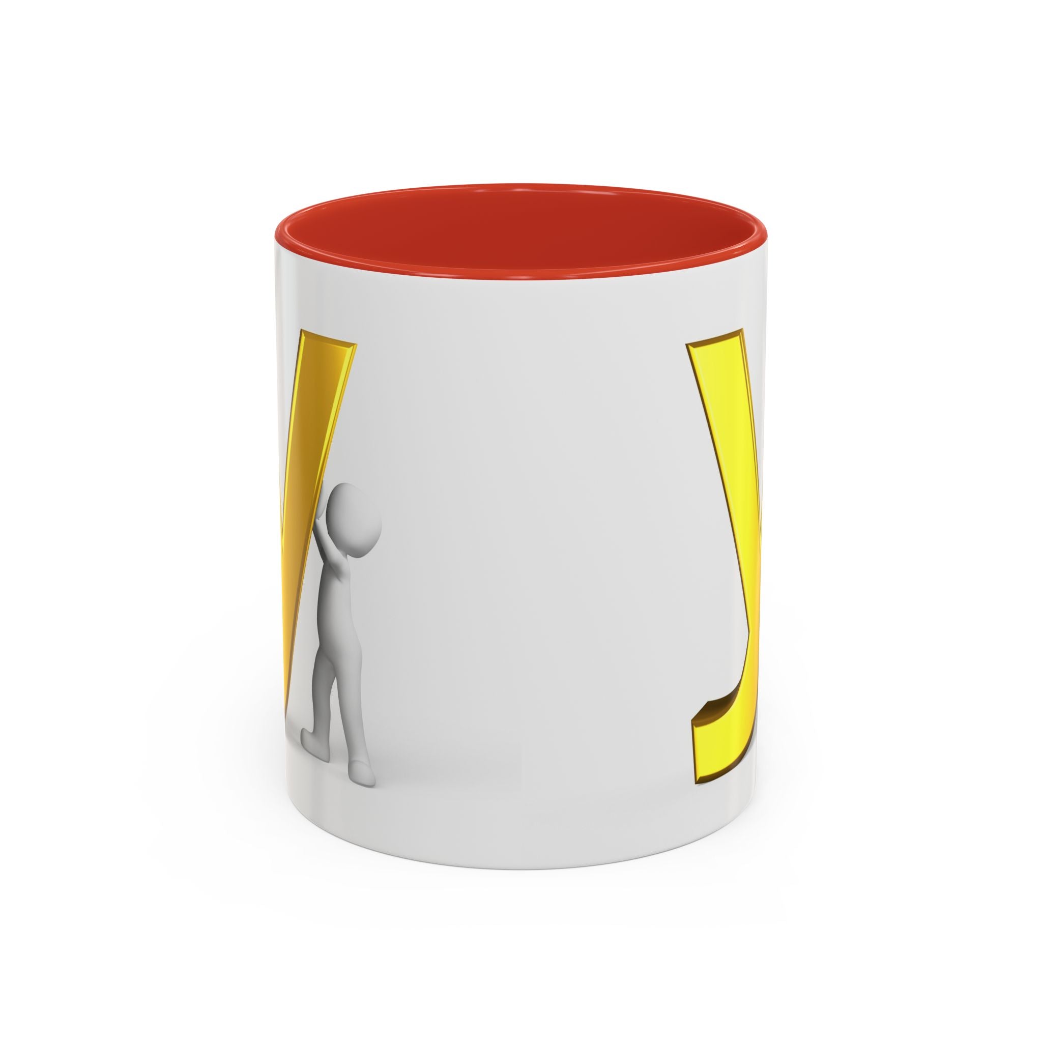 Tasse à café avec lettre Y dorée et motif 3D | Monogramme initial