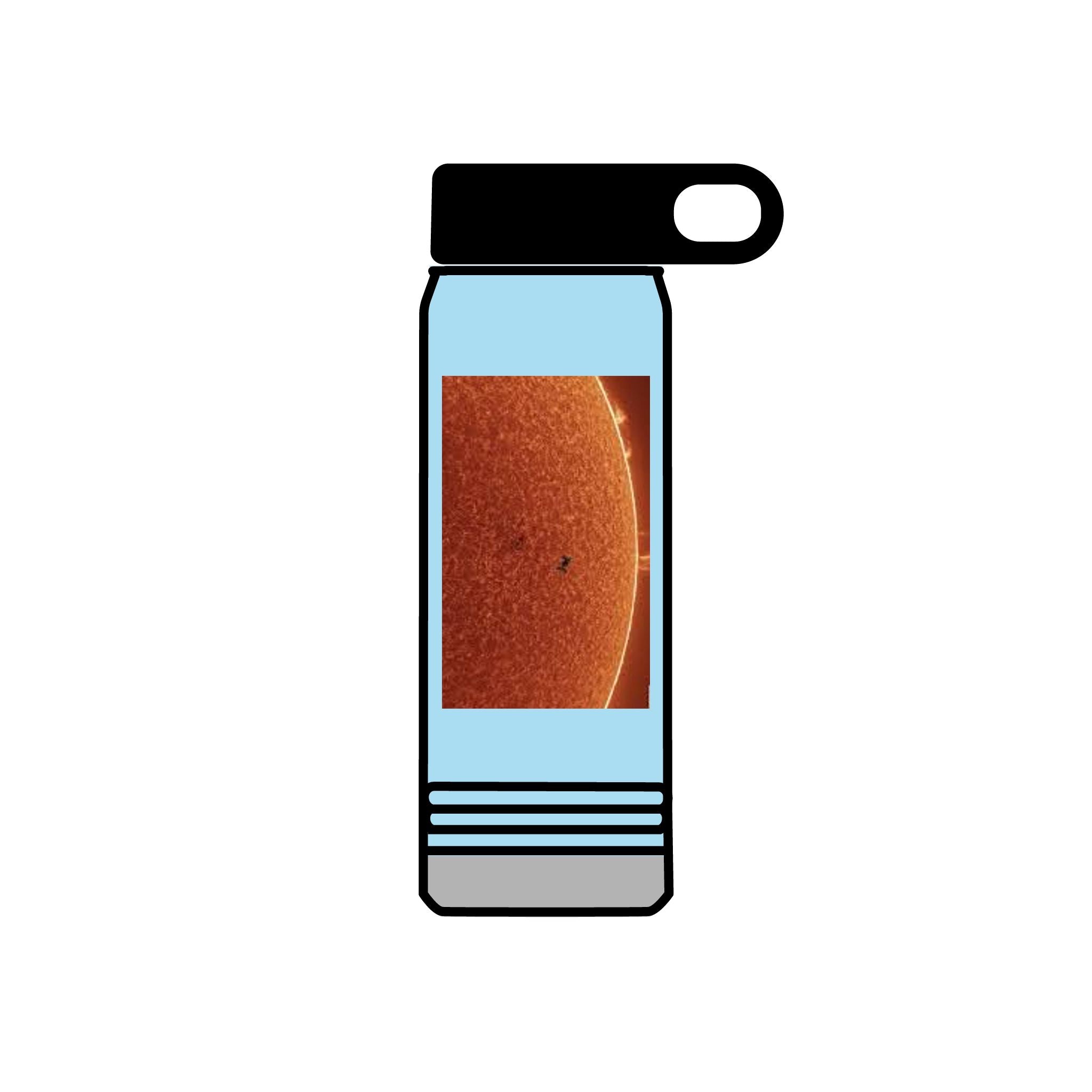 Sun Surface Photograph Water Bottle | Solar Sunspot 20oz