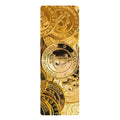 Gold Bitcoin Coin Pattern Rubber Yoga Mat | Crypto Cryptocurrency Exercise Mat