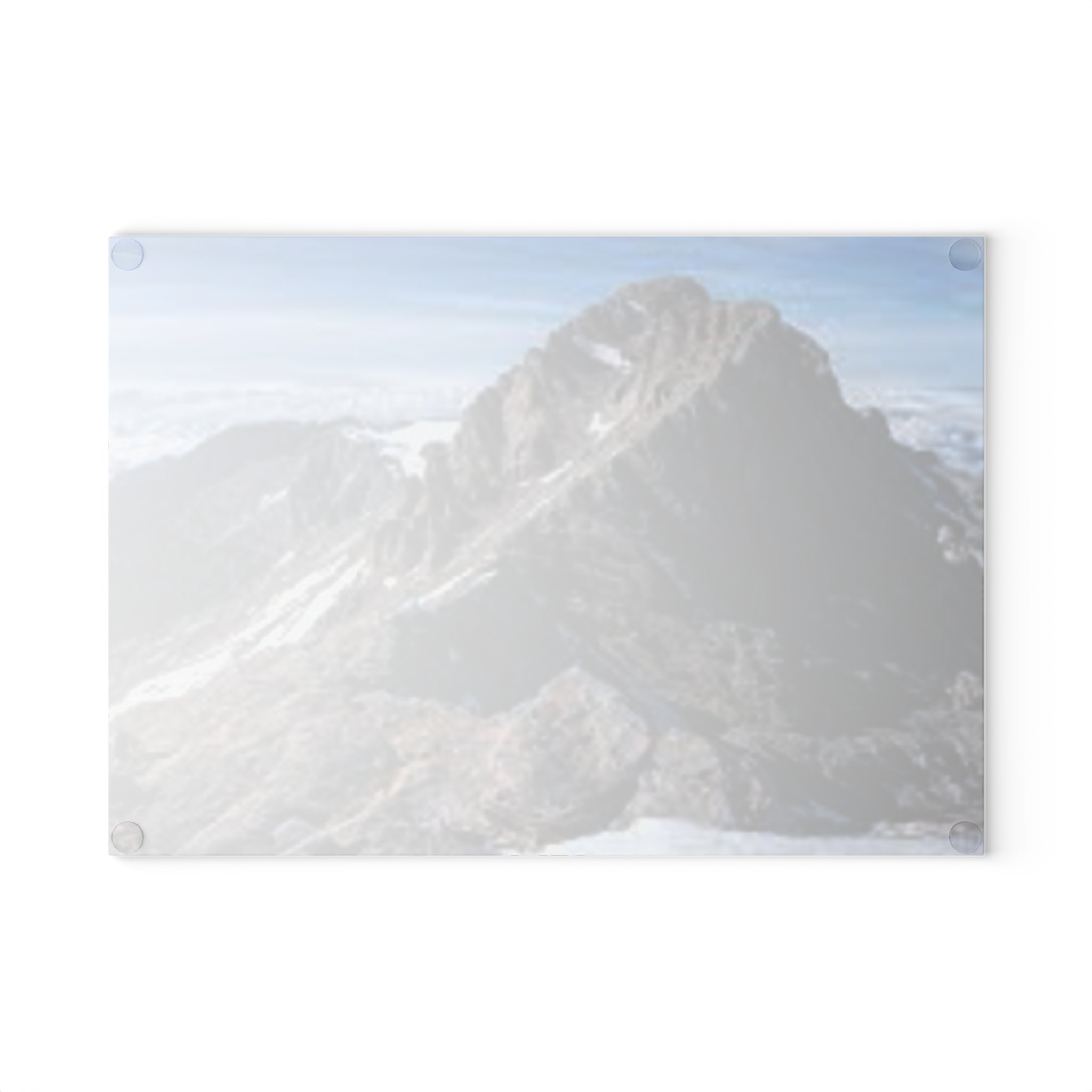 Mountain Peak Glass Cutting Board | Scenic Photo, Kitchen Countertop