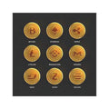 Cryptocurrency Coin Icons Car Magnet | Bitcoin Ethereum Ripple Litecoin Monero