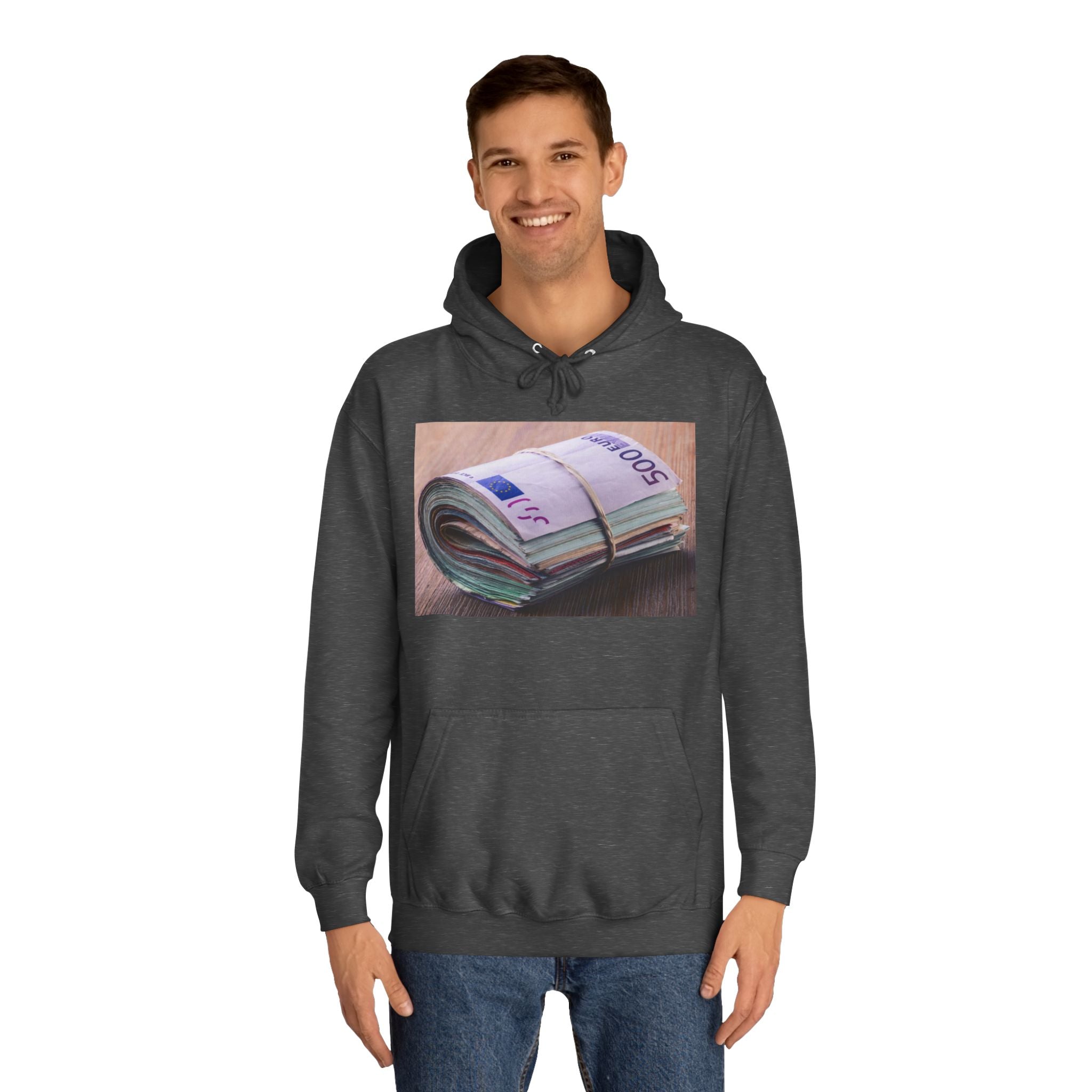 Rolled Currency Stack Hoodie | Money Print, Cash Bundle
