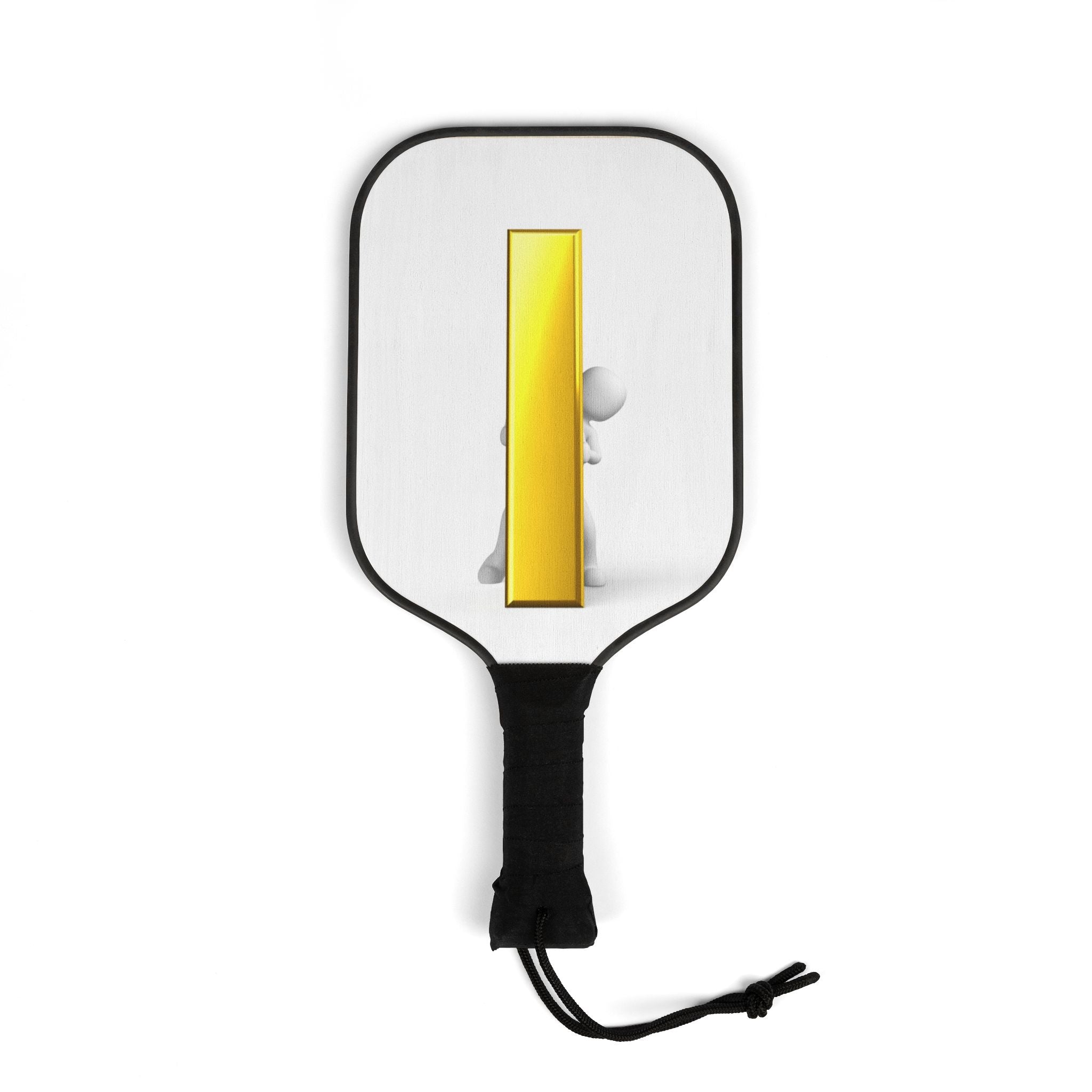 Yellow Block Letter I Pickleball Paddle | Pickleball Kit