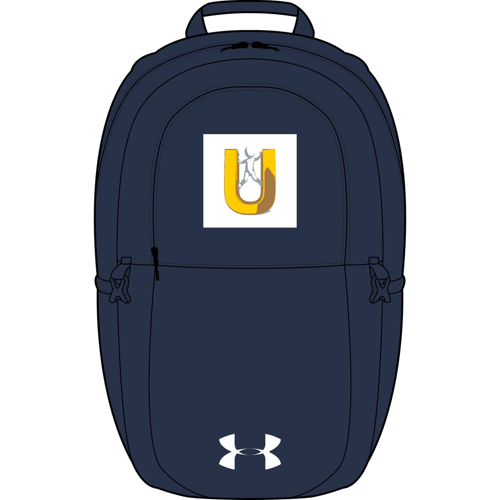 Gold Letter U Monogram Backpack | Embroidered Initial Patch