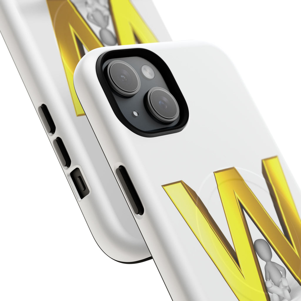 Gold Letter W Monogram Phone Case | Tough Magnetic Case