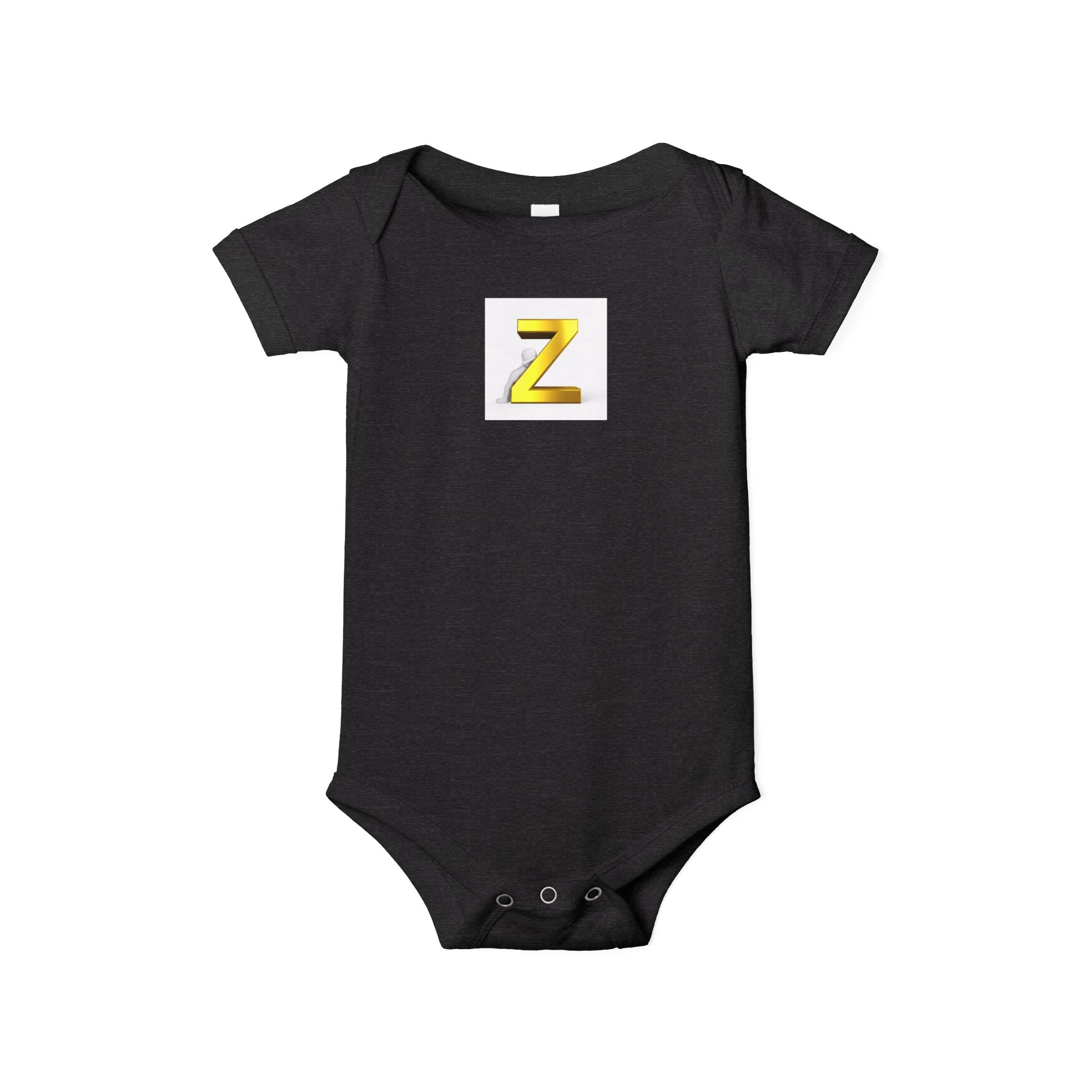 Body pour bébé avec lettre Z dorée | Body monogramme pour bébé