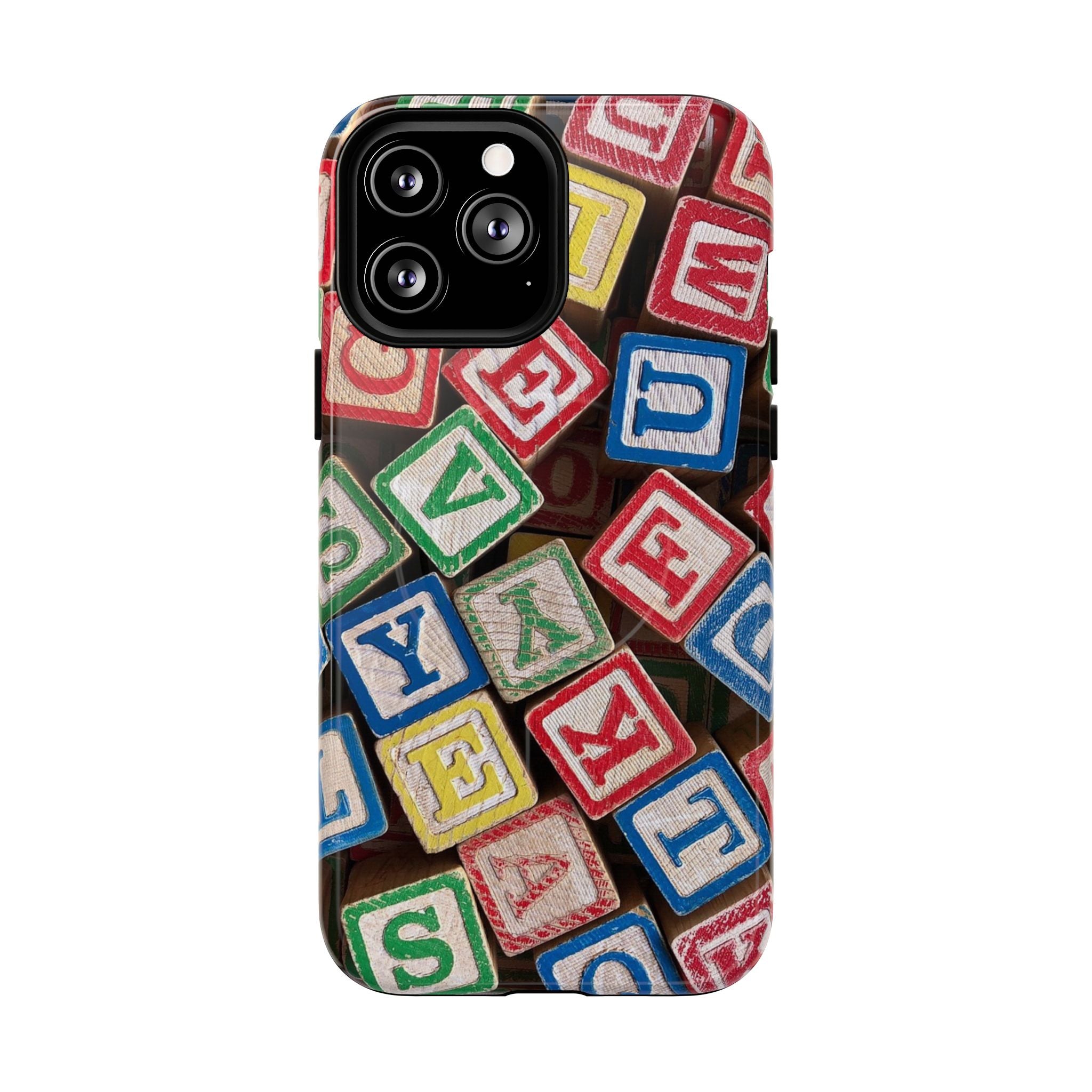 Vintage Alphabet Blocks Phone Case | Tough Magnetic Case