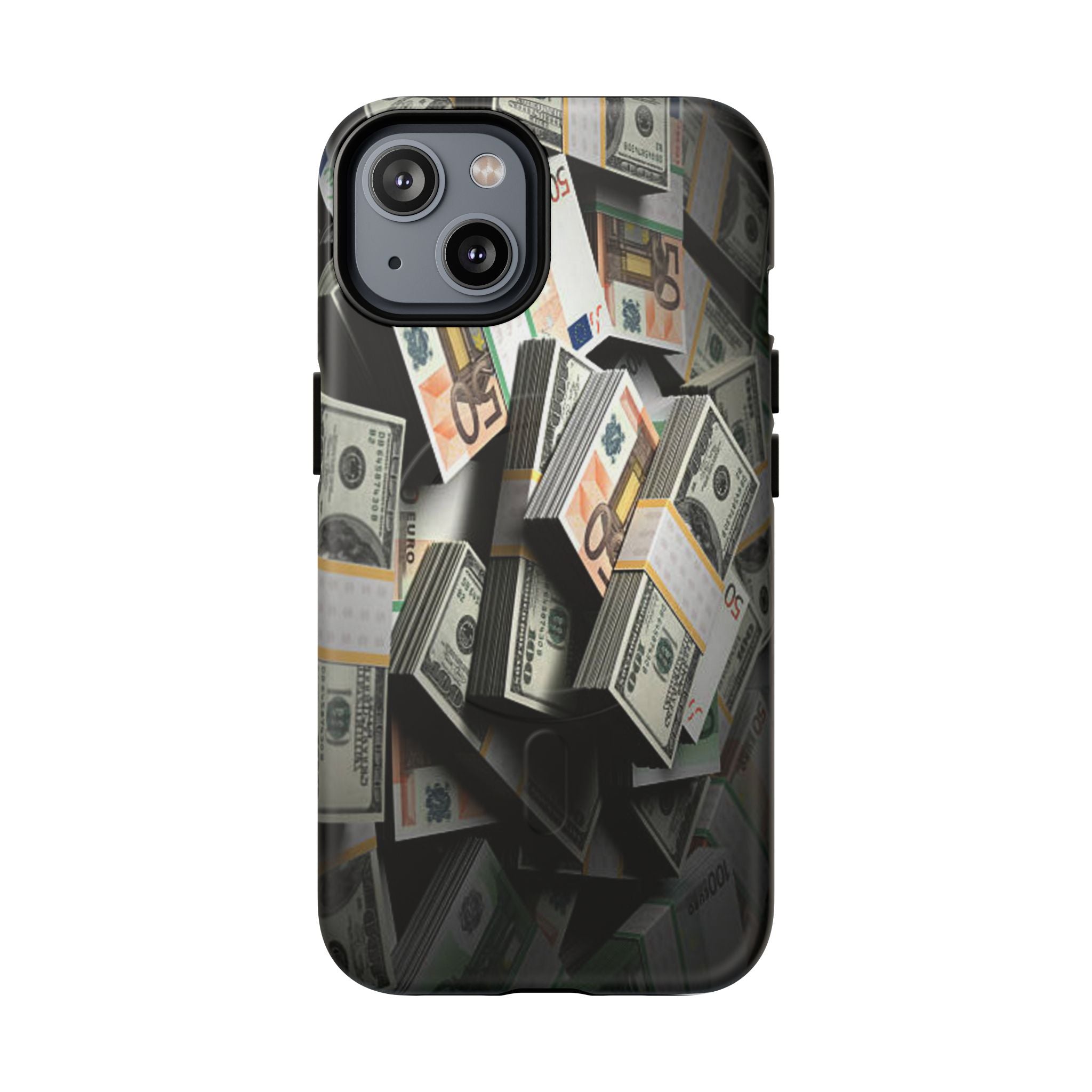 Coque de téléphone Argent Empilé | Coque magnétique robuste