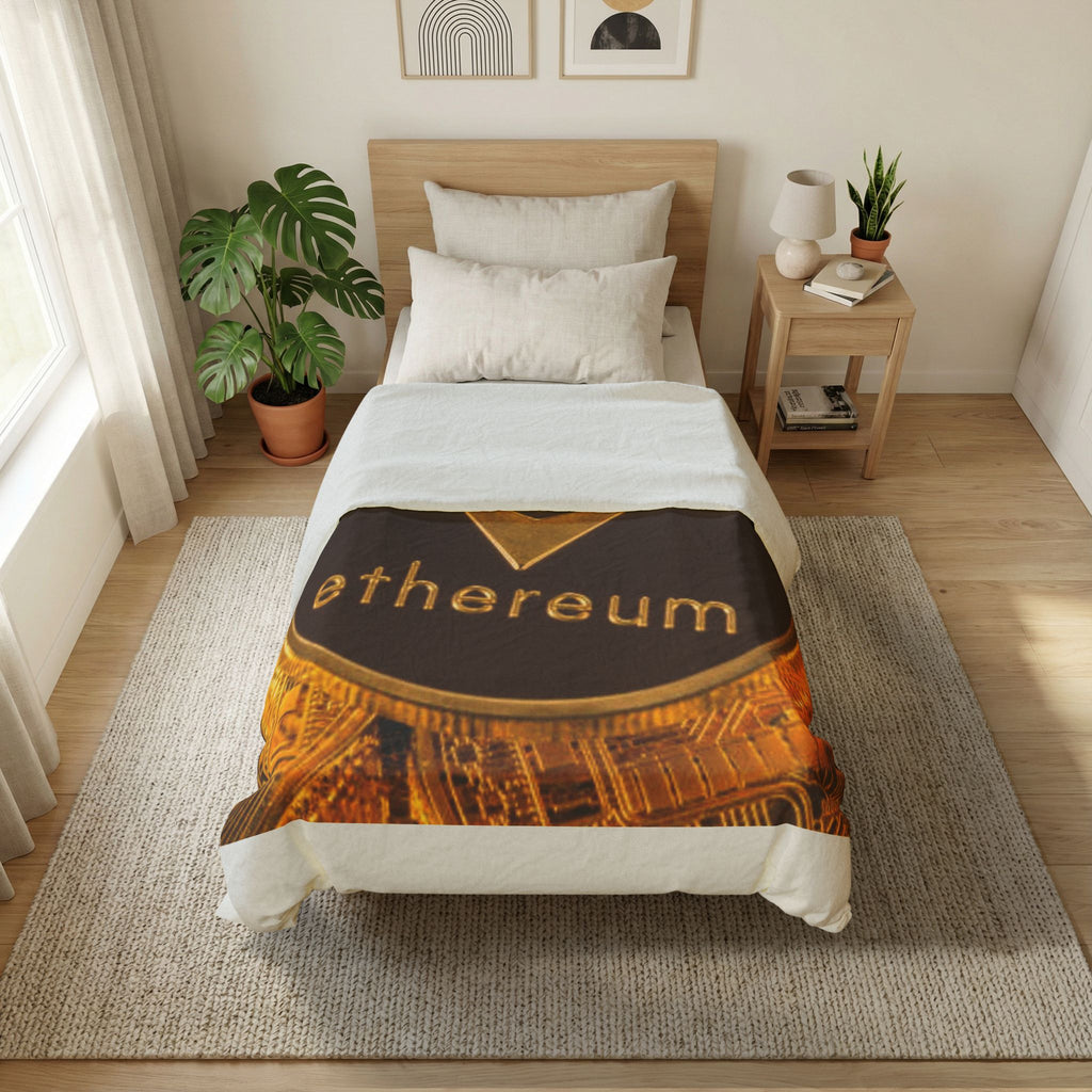 Ethereum Coin Duvet Cover | Crypto Cryptocurrency Bedding