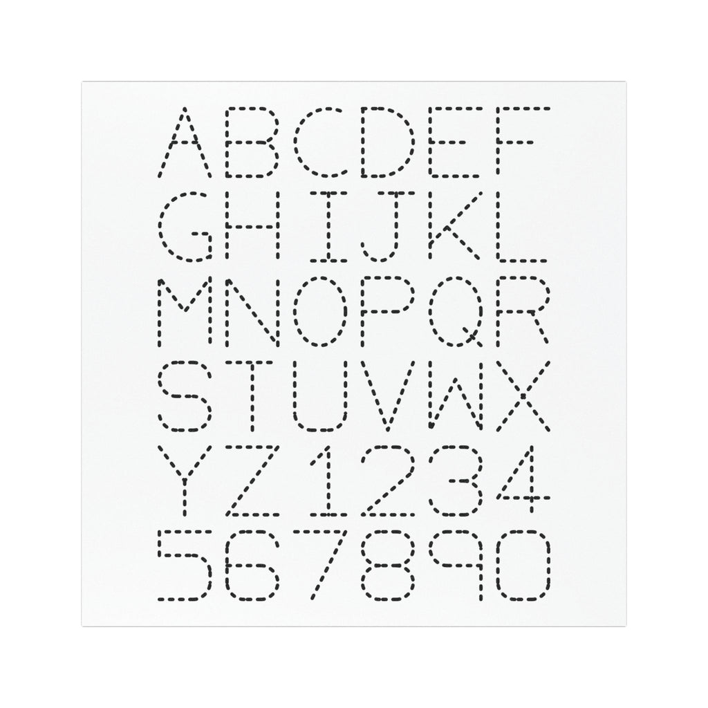 Dotted Alphabet & Numbers Car Magnet