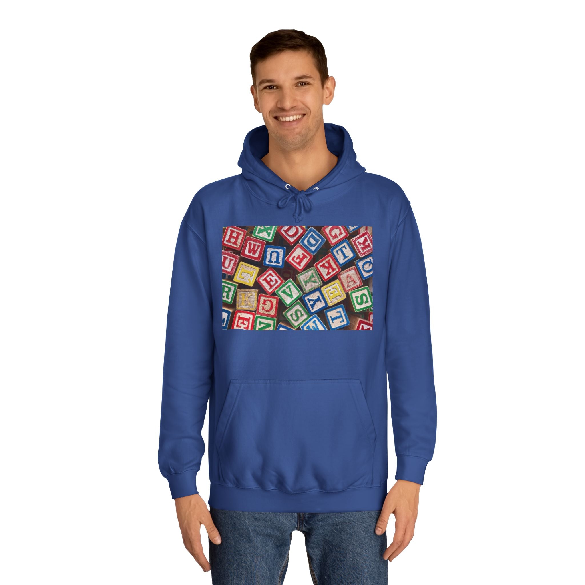 Colorful Alphabet Blocks Hoodie | Kids Letter Blocks Design