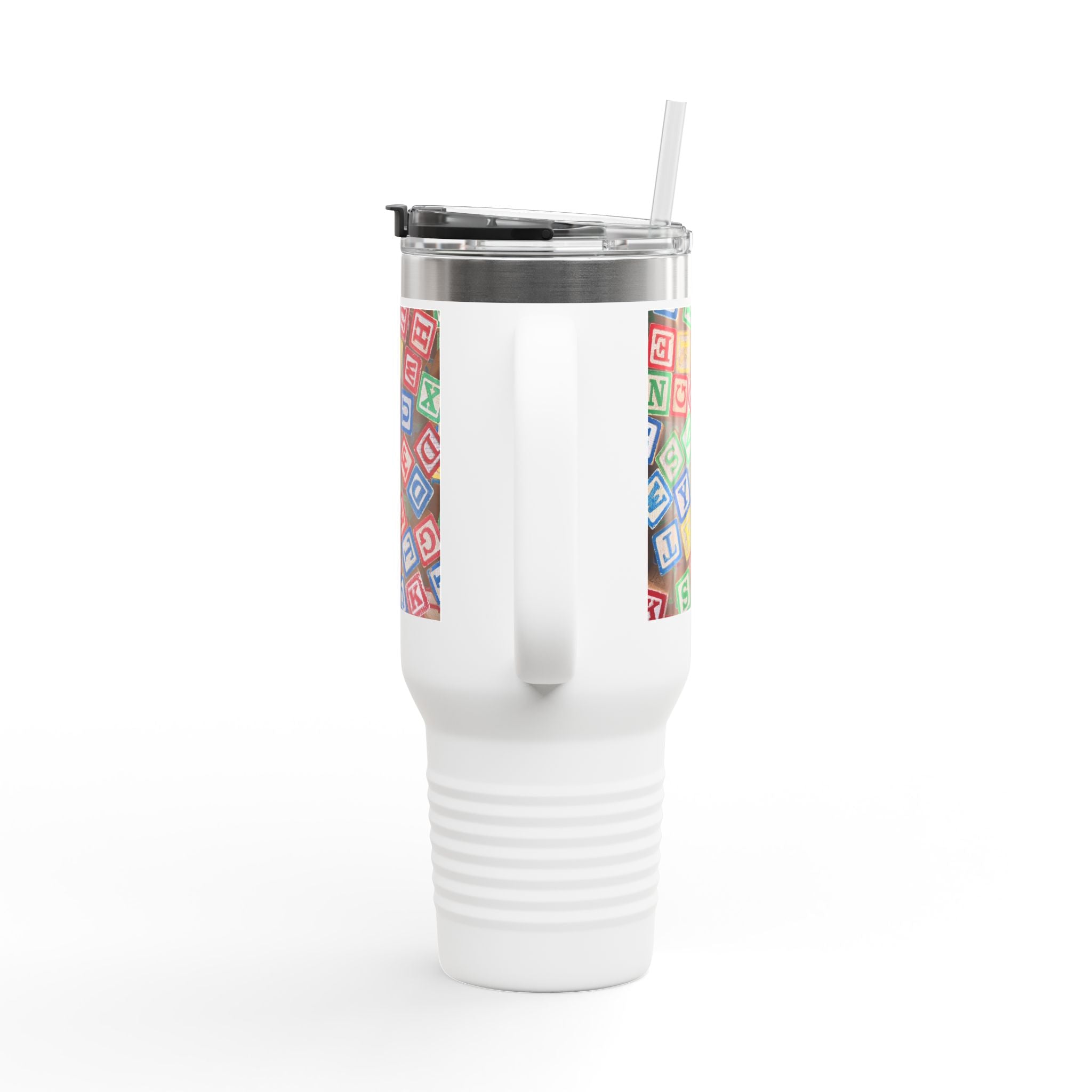 Colorful Alphabet Blocks Insulated Travel Mug | 40oz