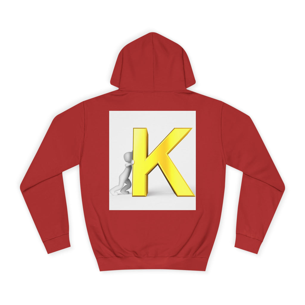Yellow 3D Letter K hoodie | Initial Monogram, Alphabet Graphic
