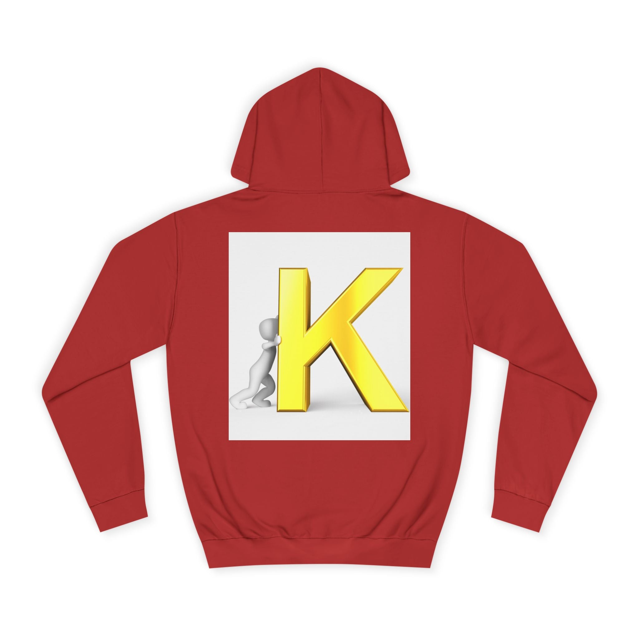 Yellow 3D Letter K hoodie | Initial Monogram, Alphabet Graphic