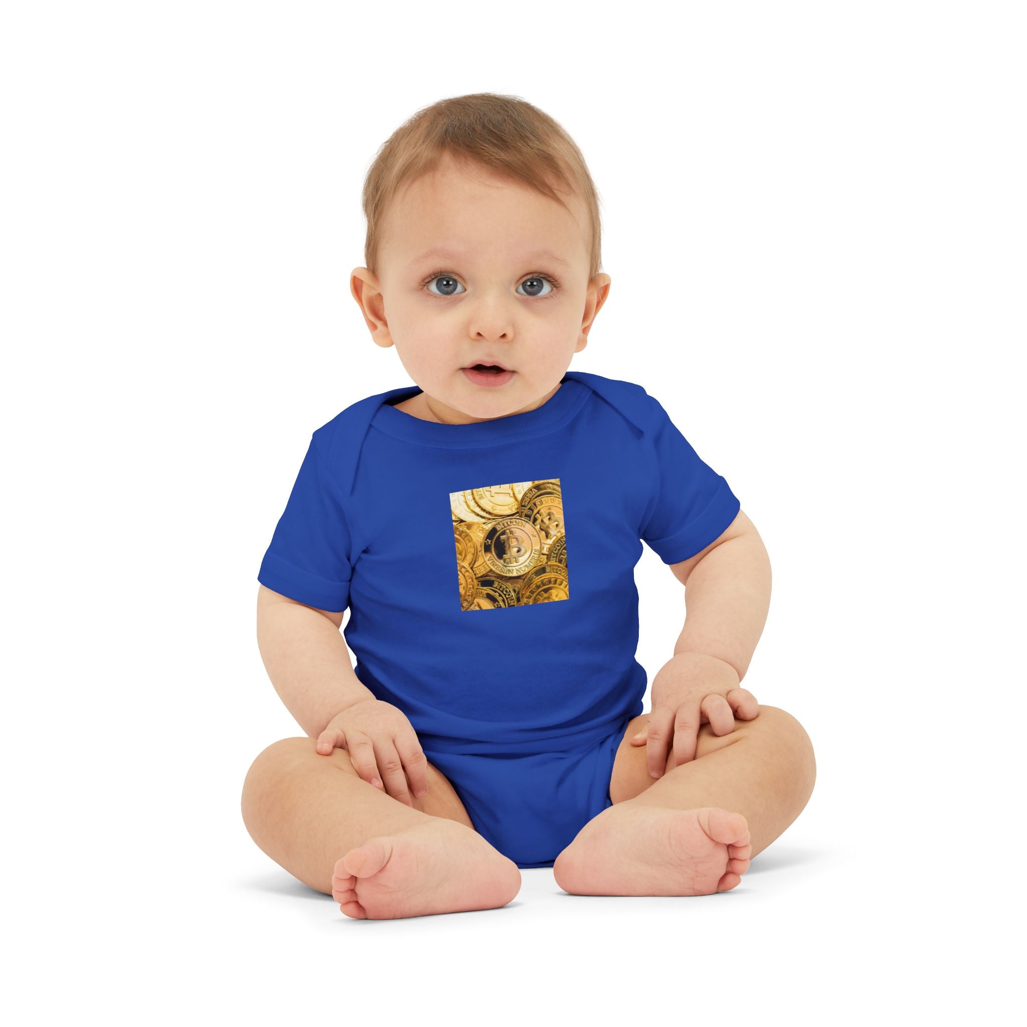 Bitcoin Cryptocurrency Infant One Piece | Floral Nursery Baby Bodysuit
