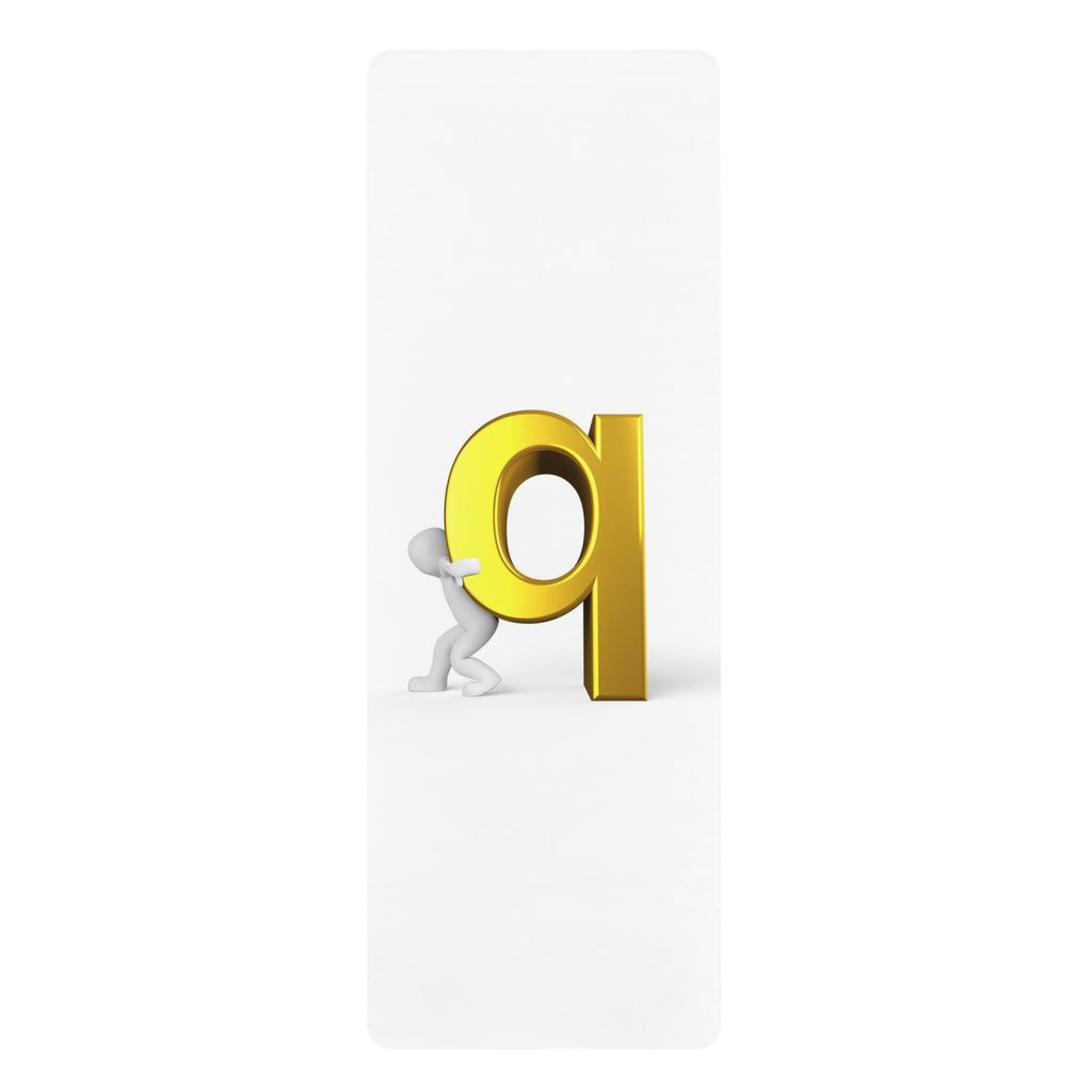 Rubber Yoga Mat | 3D Gold Letter Q