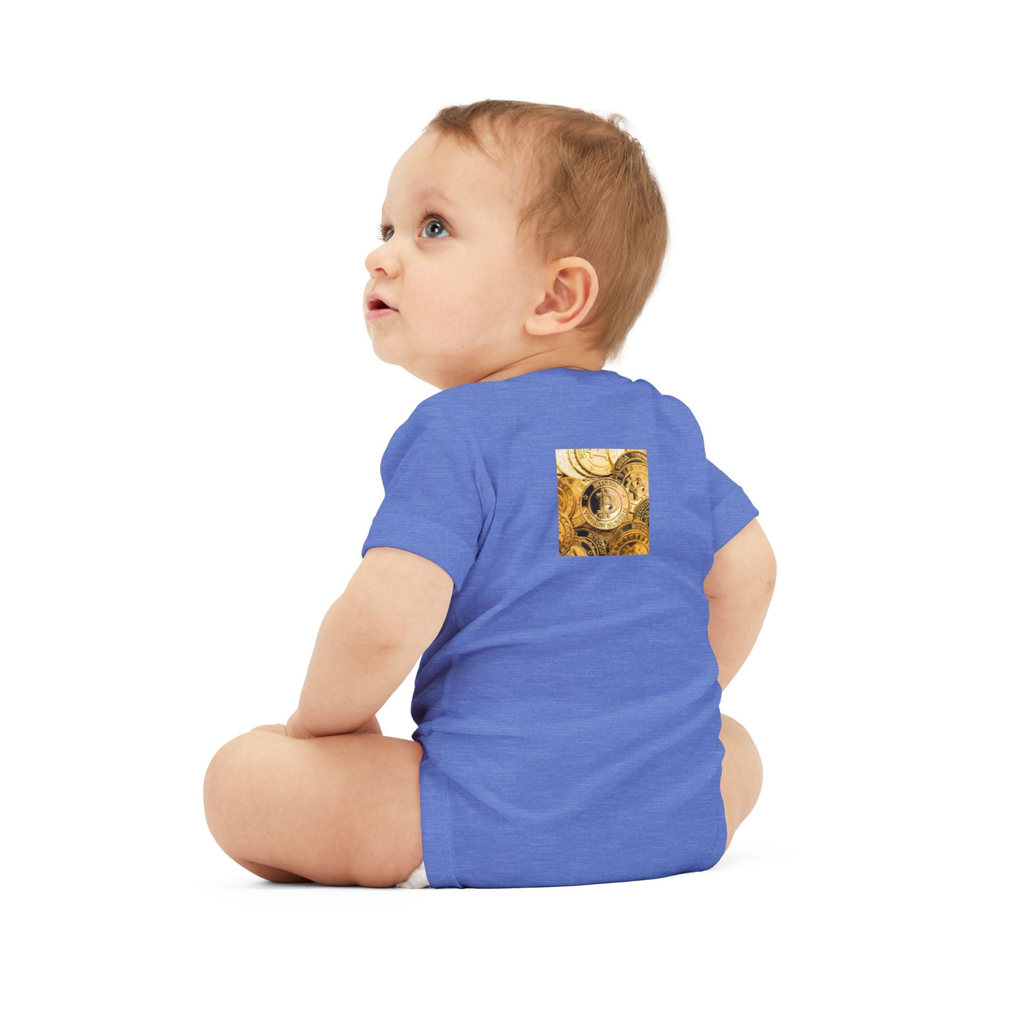 Bitcoin Cryptocurrency Infant One Piece | Floral Nursery Baby Bodysuit