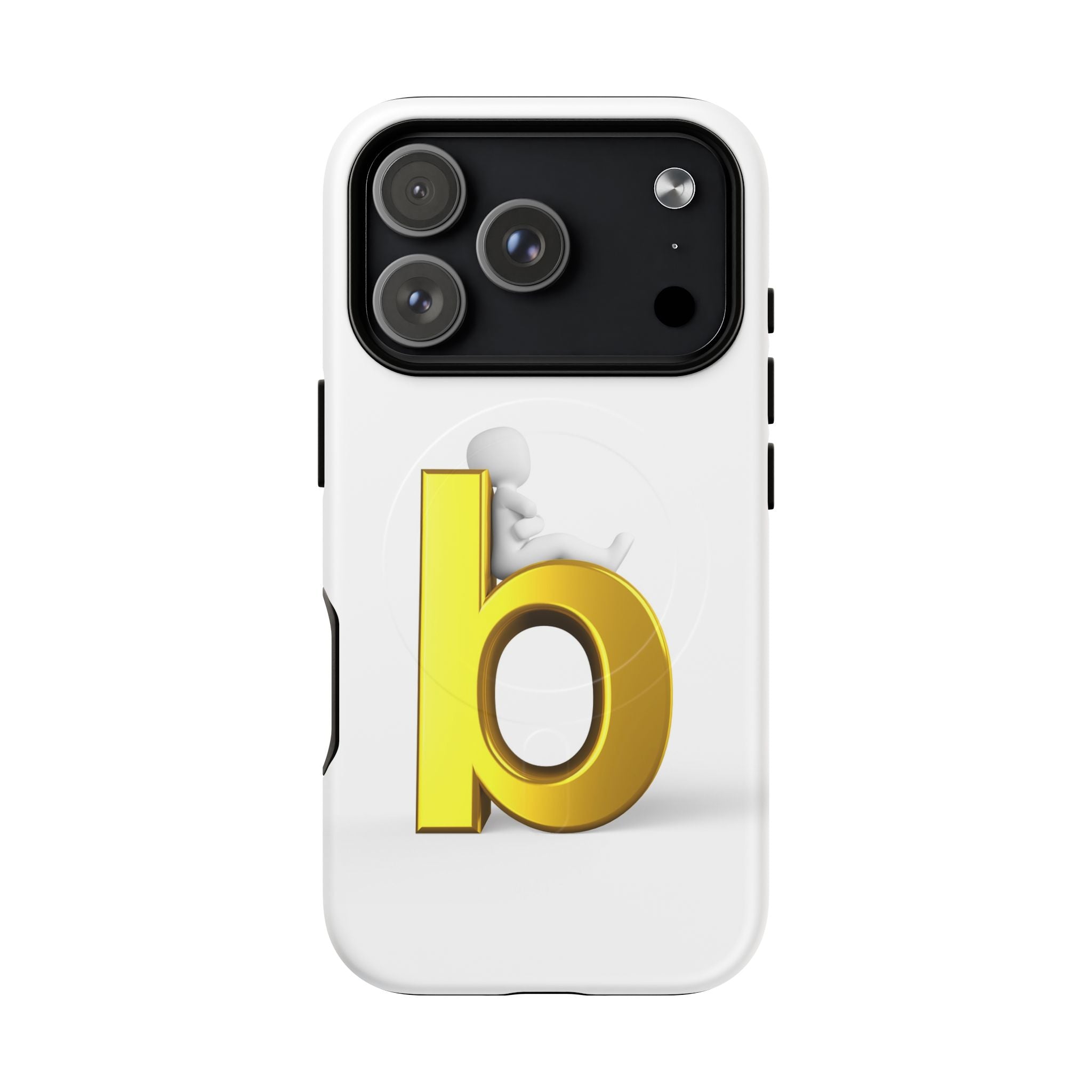 Coque de téléphone Lettre B dorée | Coque magnétique robuste
