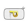 Gold 3D Letter P passport wallet | monogram travel pouch