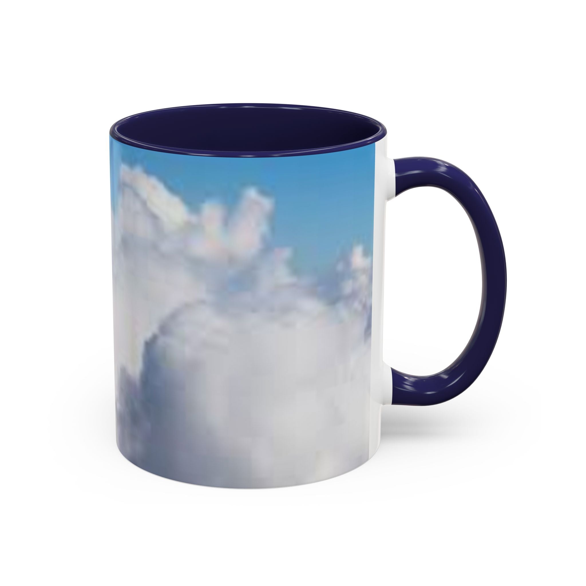 Blue Sky Clouds Accent Coffee Mug | 11oz 15oz