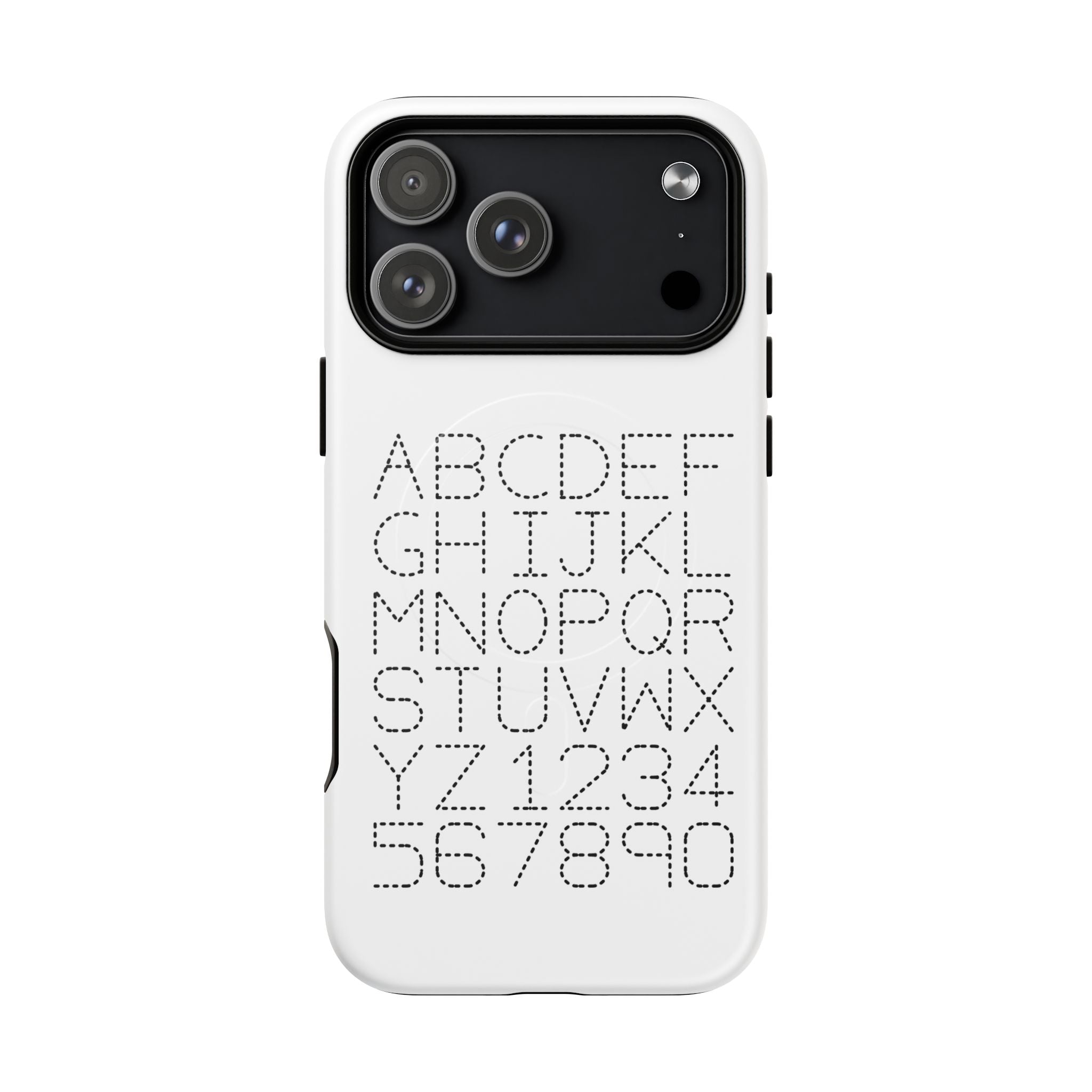 Coque de téléphone Alphabet à pois | Coque magnétique robuste