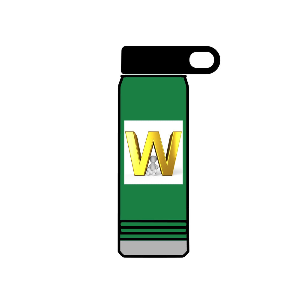 Gold Letter W Monogram Water Bottle | 20oz Stainless Bottle