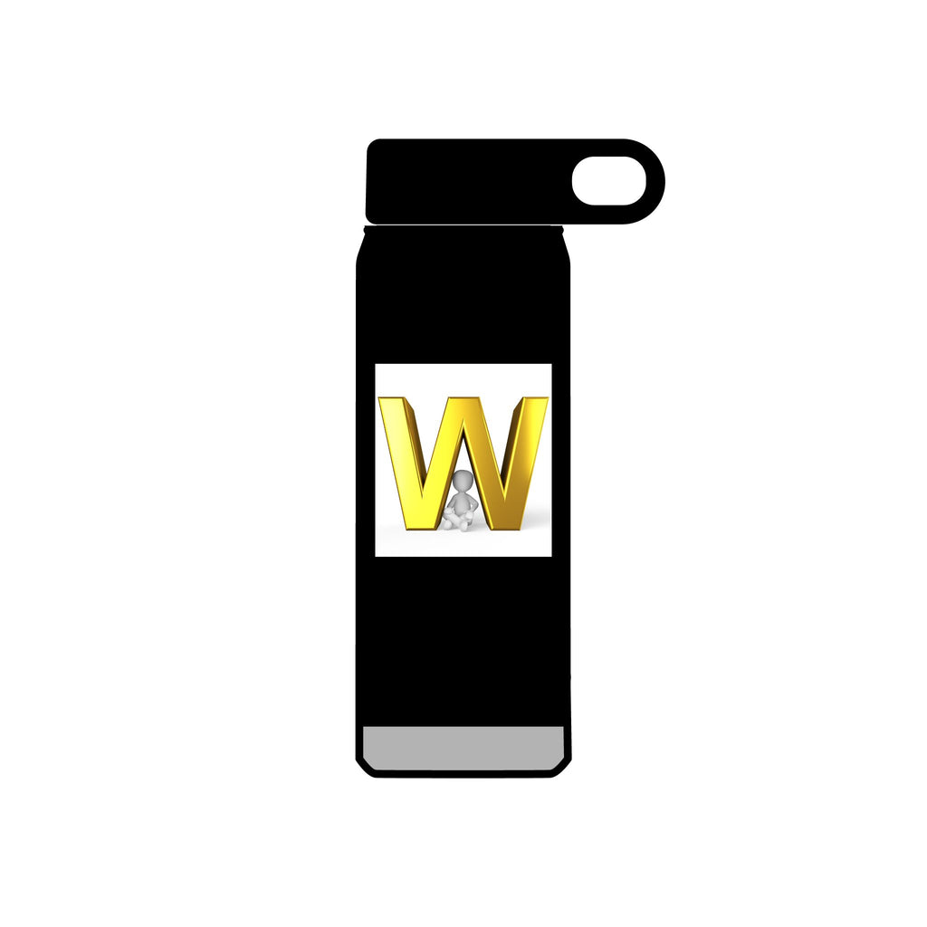Gold Letter W Monogram Water Bottle | 20oz Stainless Bottle