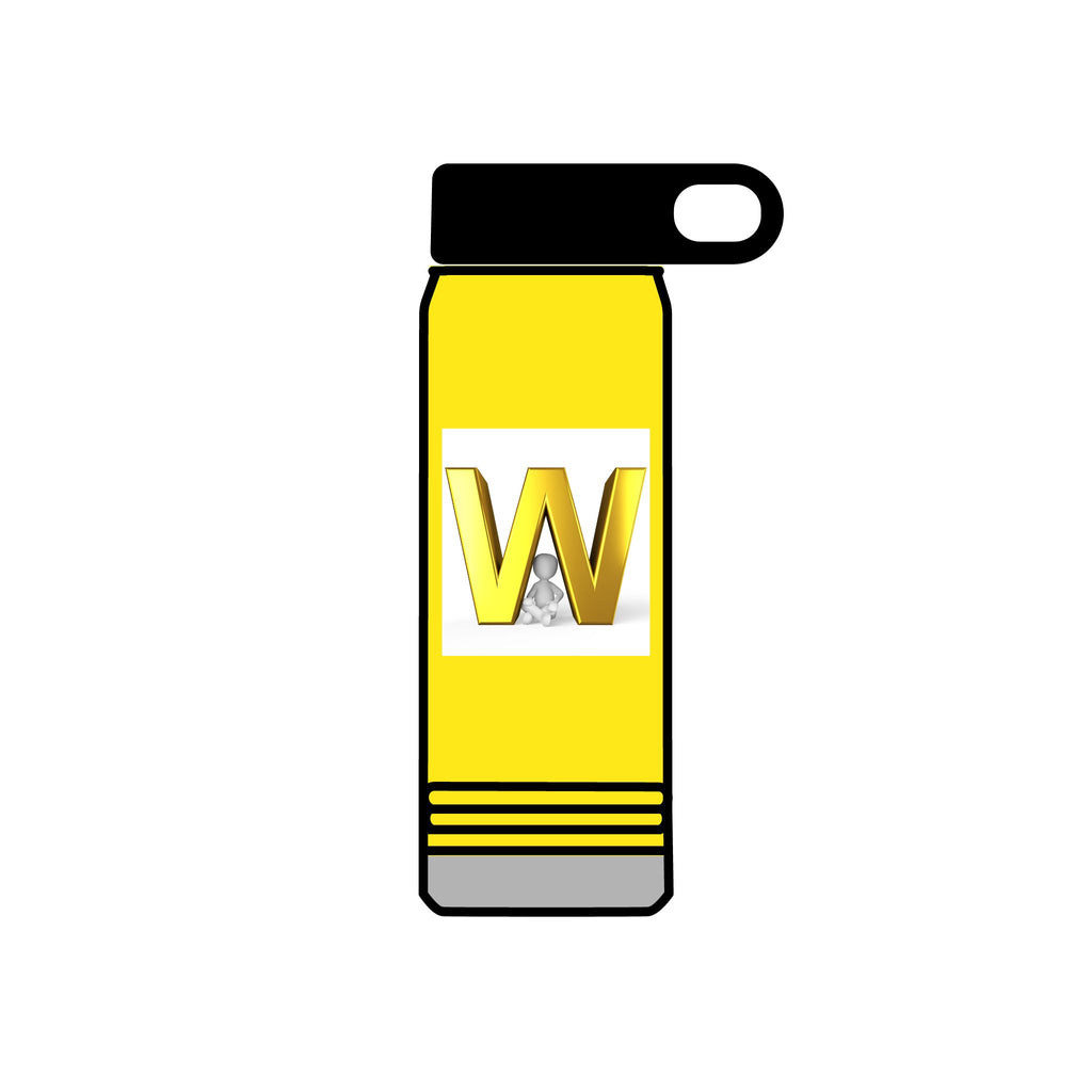 Gold Letter W Monogram Water Bottle | 20oz Stainless Bottle