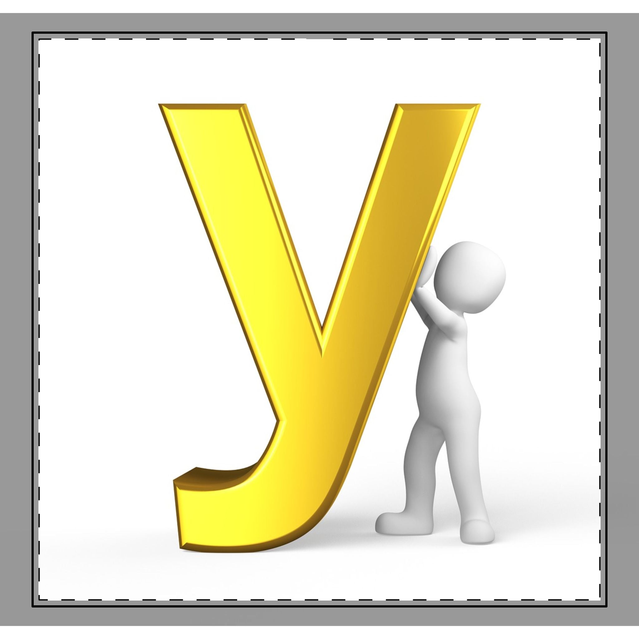 Gold Letter Y Monogram Coverlet