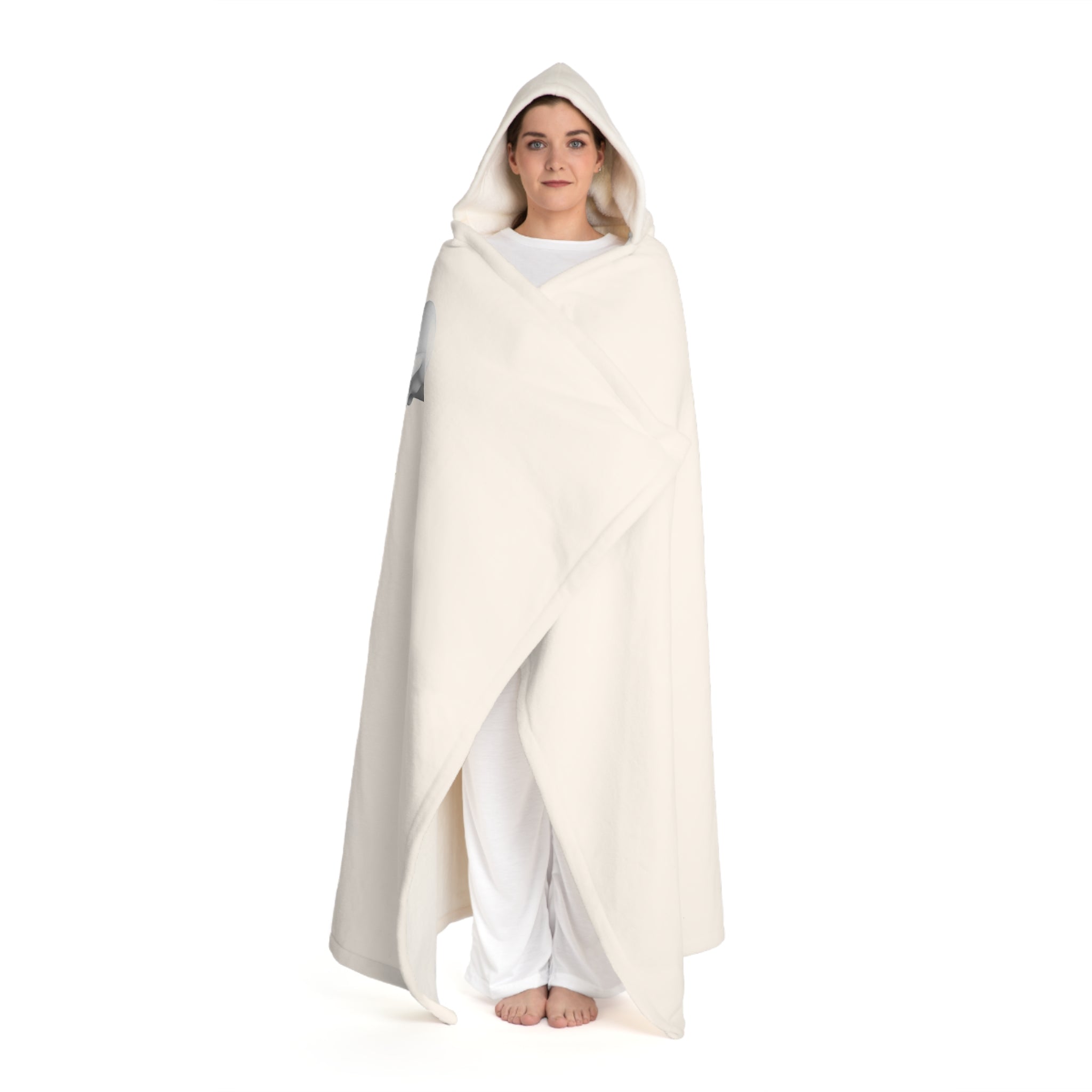 Gold Letter K With Figure Hooded Sherpa Blanket | Cozy Fleece Hooded Throw