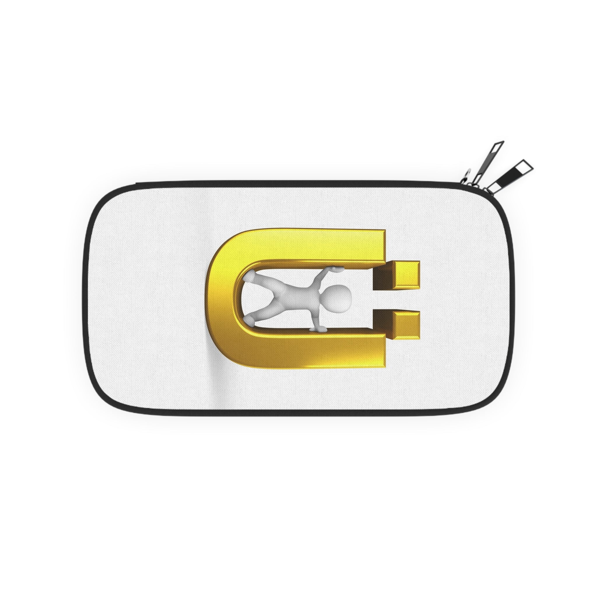 3D Gold Letter Ü Figure Passport Wallet | Travel Document Organizer