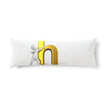 3D Figure Pushing Gold Letter H Body Pillow | Novelty Alphabet Lumbar