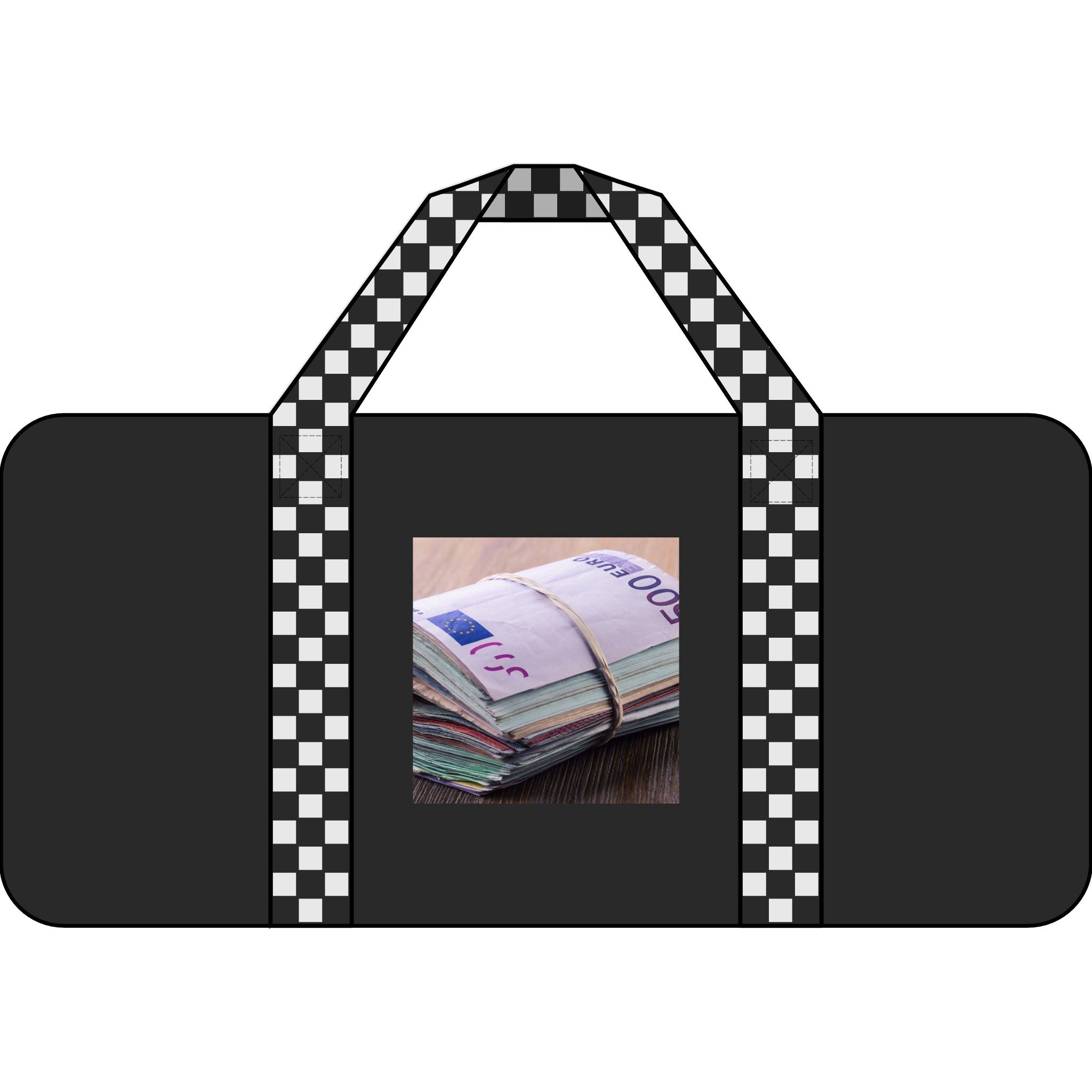 Stack of Euros Duffel Bag | Money Print Travel Overnight Gym Bag