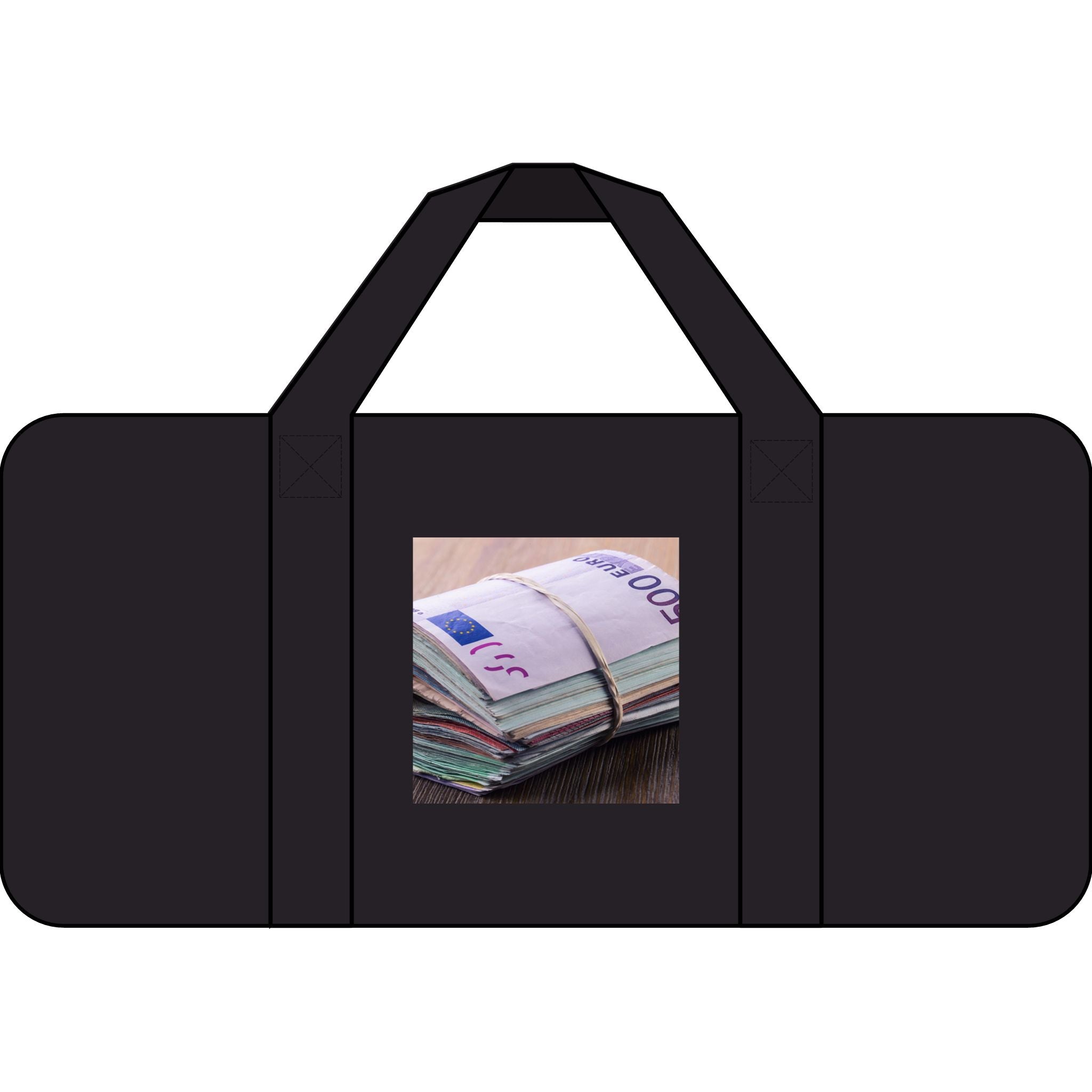 Stack of Euros Duffel Bag | Money Print Travel Overnight Gym Bag