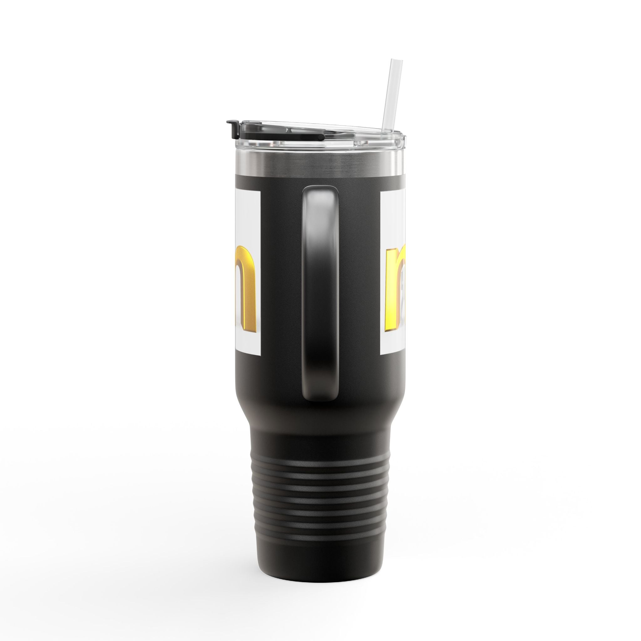 Gold 3D Letter M travel mug | Insulated 40oz Tumbler
