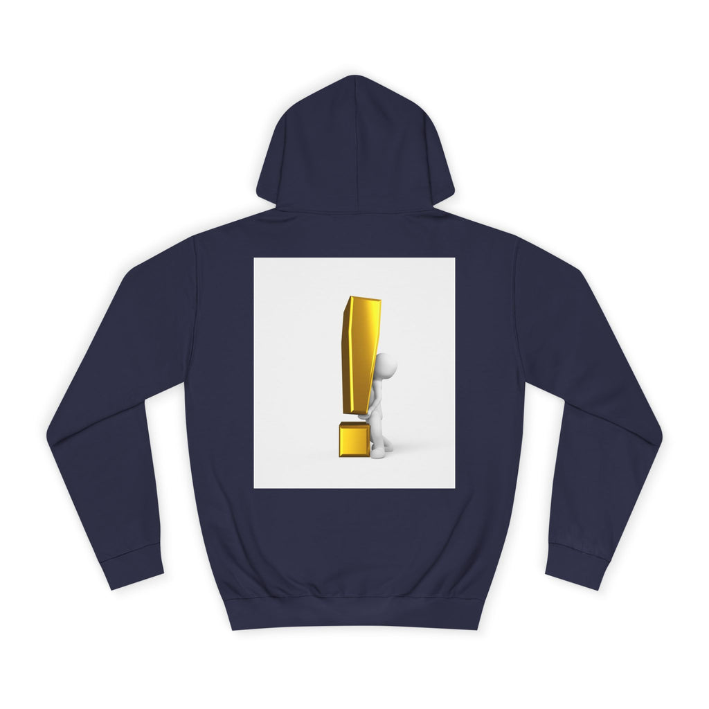 Gold Exclamation Mark Hoodie | Minimal Symbol Sweatshirt