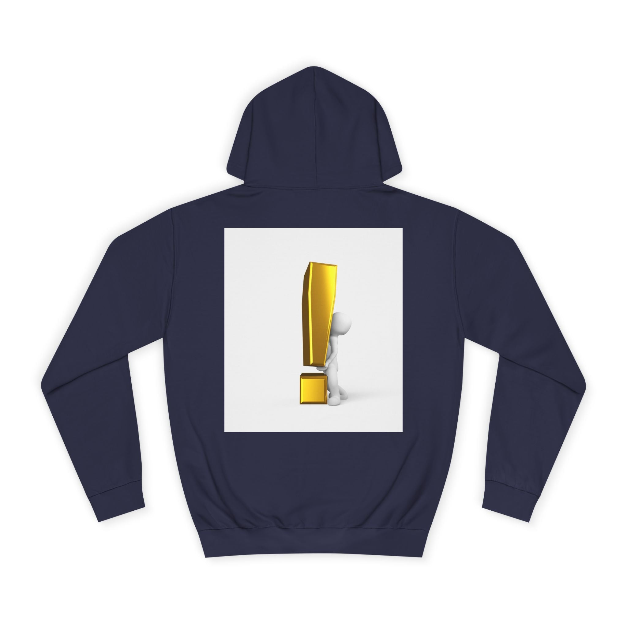 Gold Exclamation Mark Hoodie | Minimal Symbol Sweatshirt