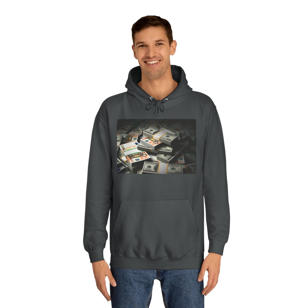 Stacked Cash Money Hoodie | Vintage Banknote Print, Stacks of Dollars
