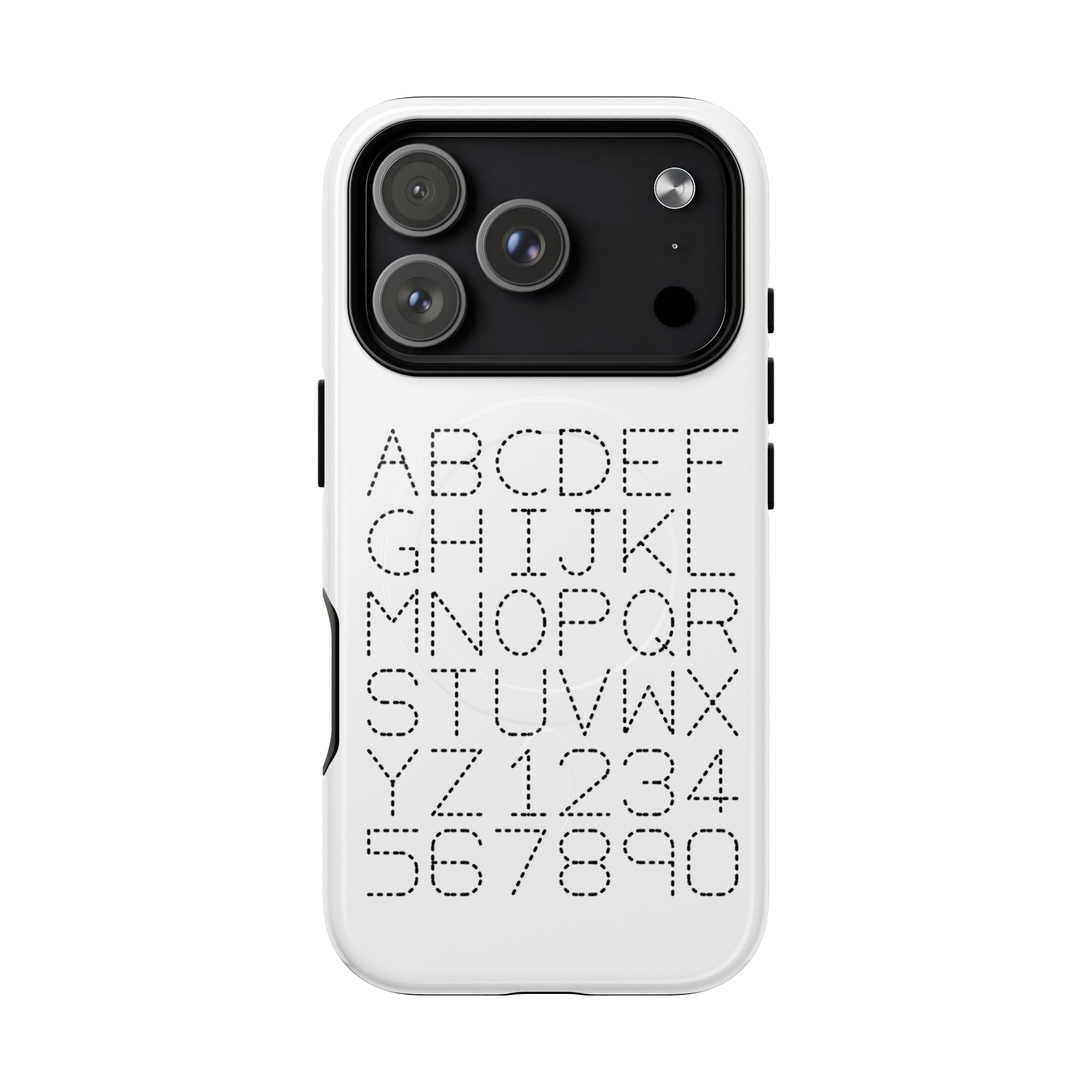 Coque de téléphone Alphabet à pois | Coque magnétique robuste