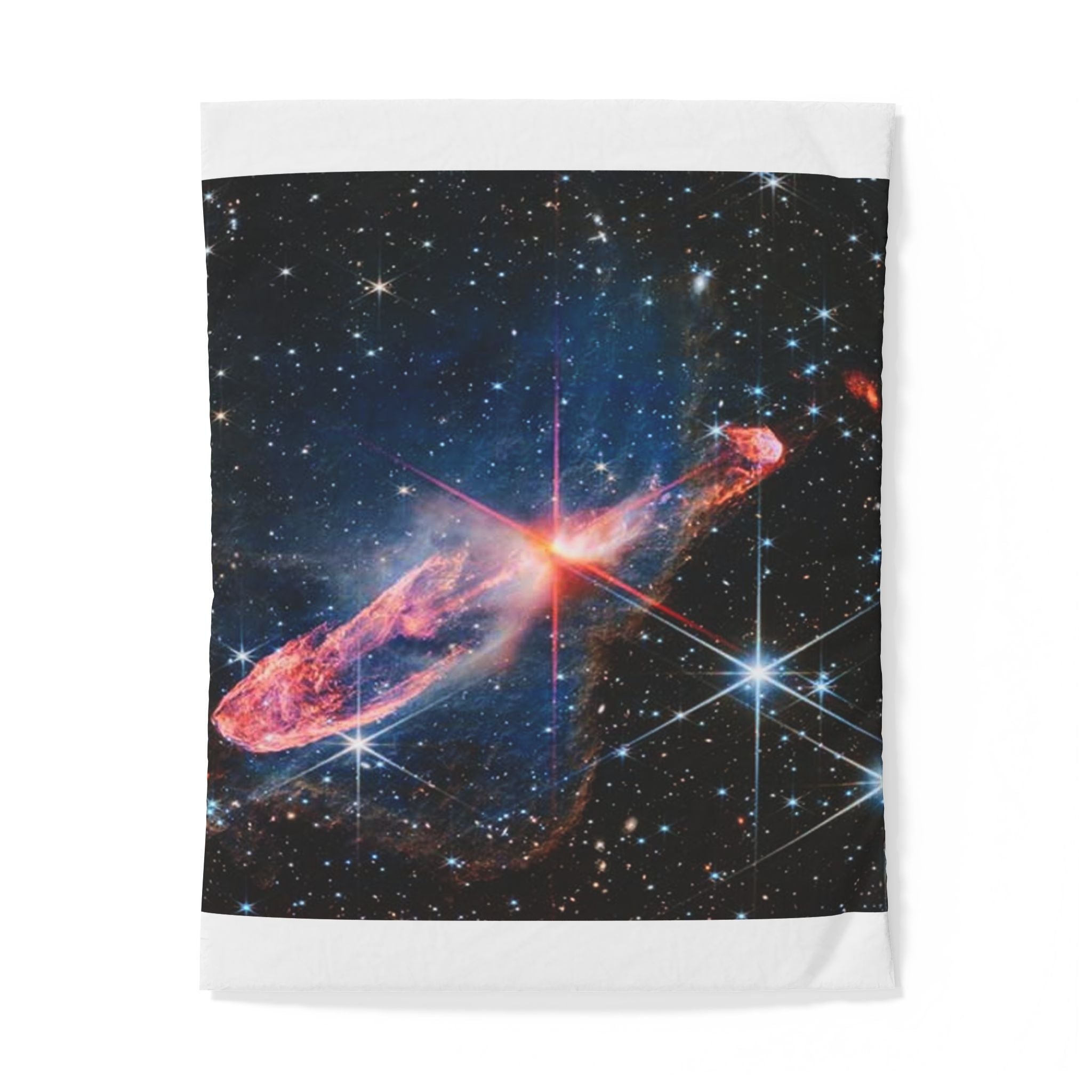 Housse de couette imprimée galaxie nébuleuse | Parure de lit étoiles cosmiques