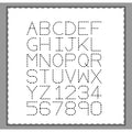 Dotted Stitch Alphabet and Numbers Woven-Style Coverlet