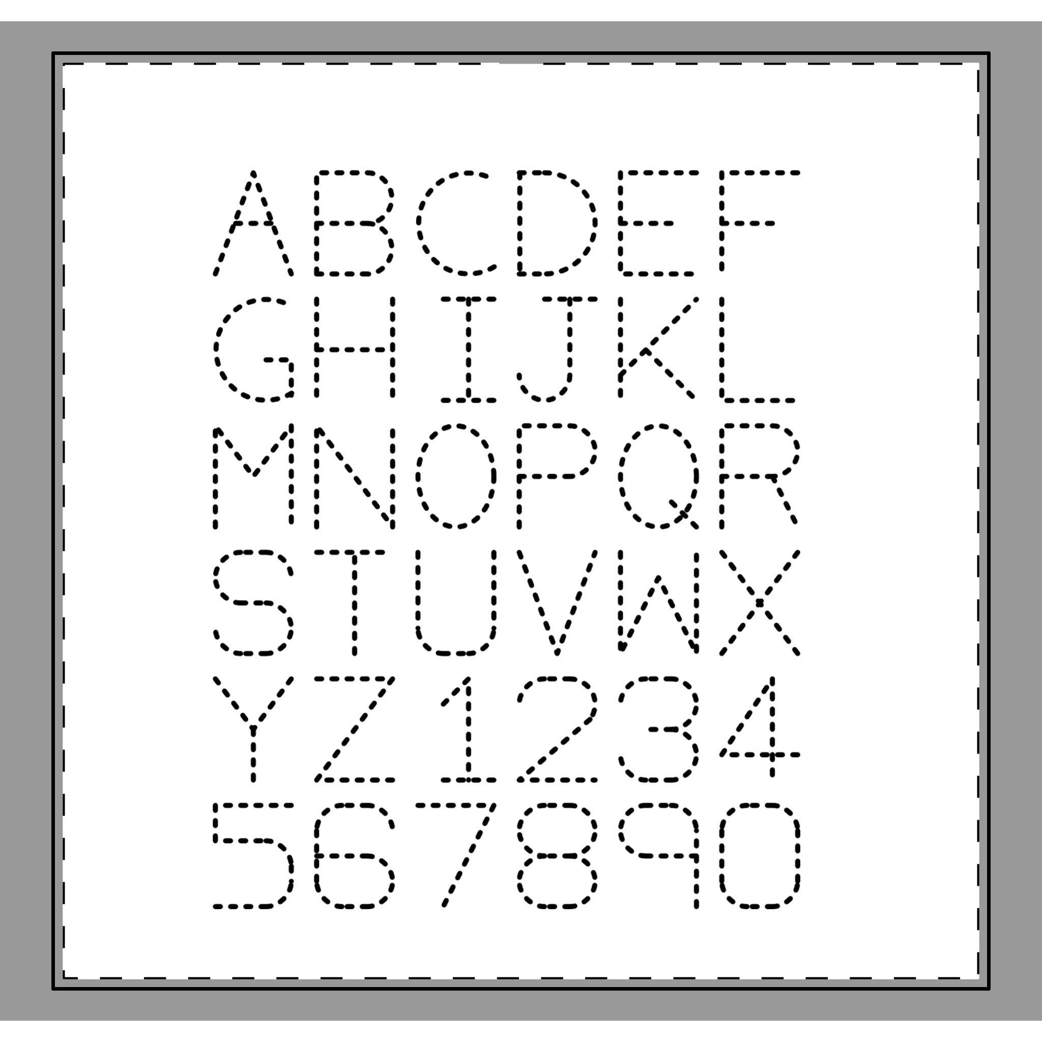 Dotted Stitch Alphabet and Numbers Woven-Style Coverlet